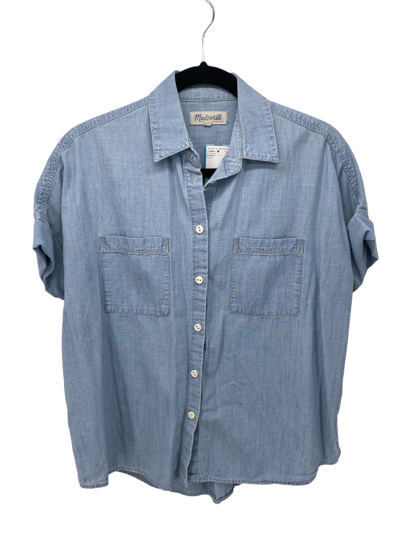 Madewell Misses Size Small Denim SS Blouse