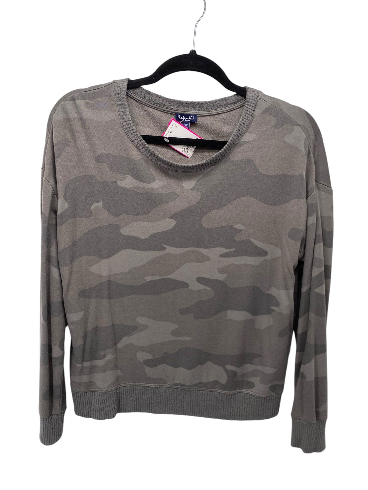 Splendid Misses Size XS Camoflage LS Blouse