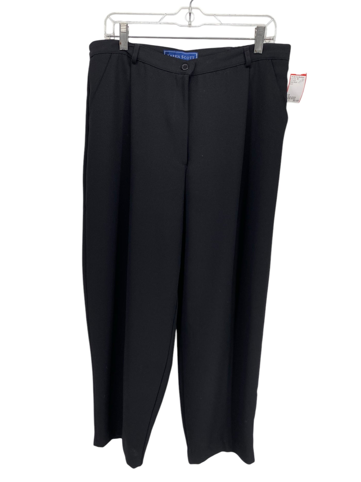 Karen Scott Women Size 18 Black CD Pants