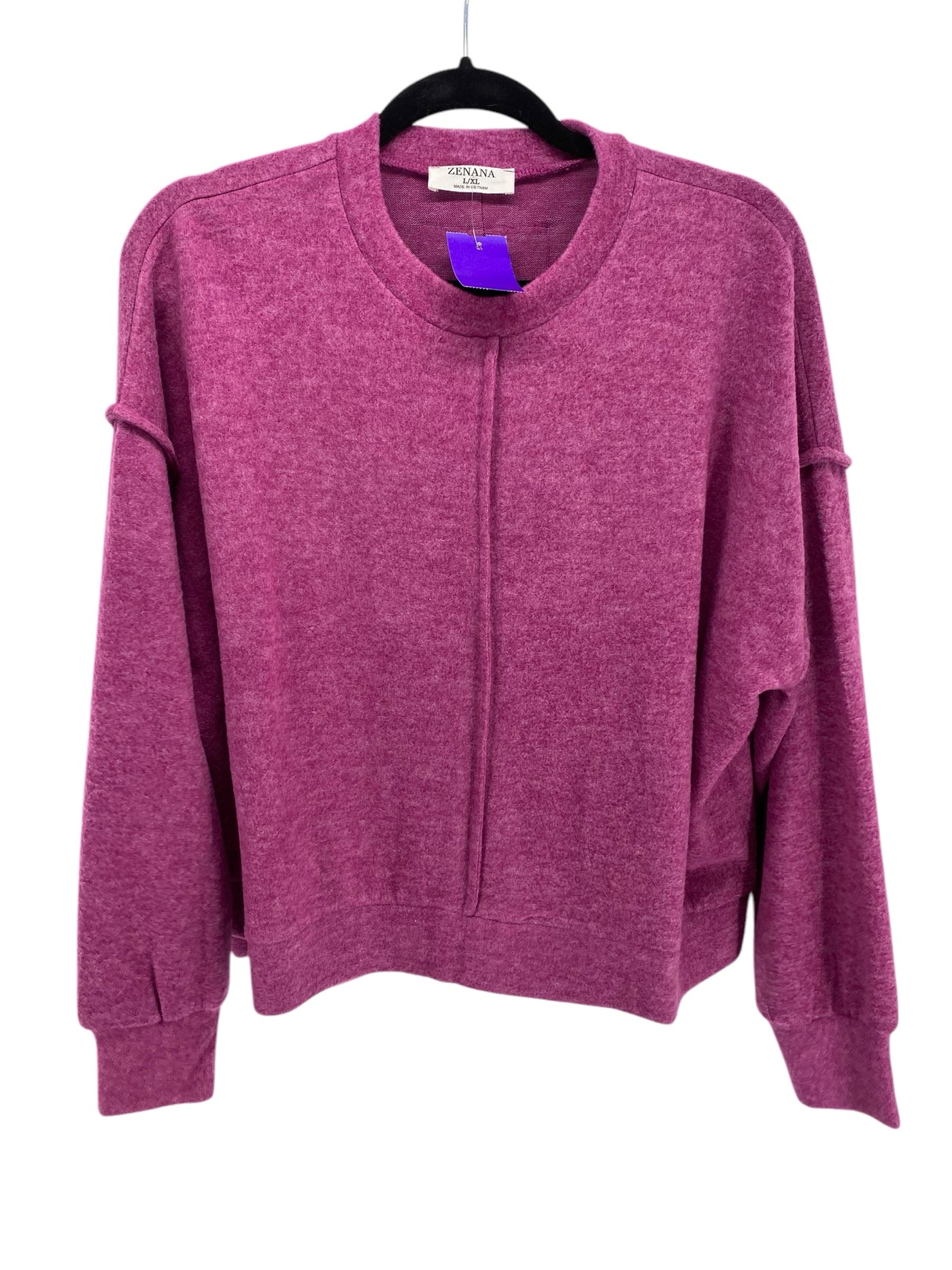 Zenana Misses Size L/XL Magenta LS Casual