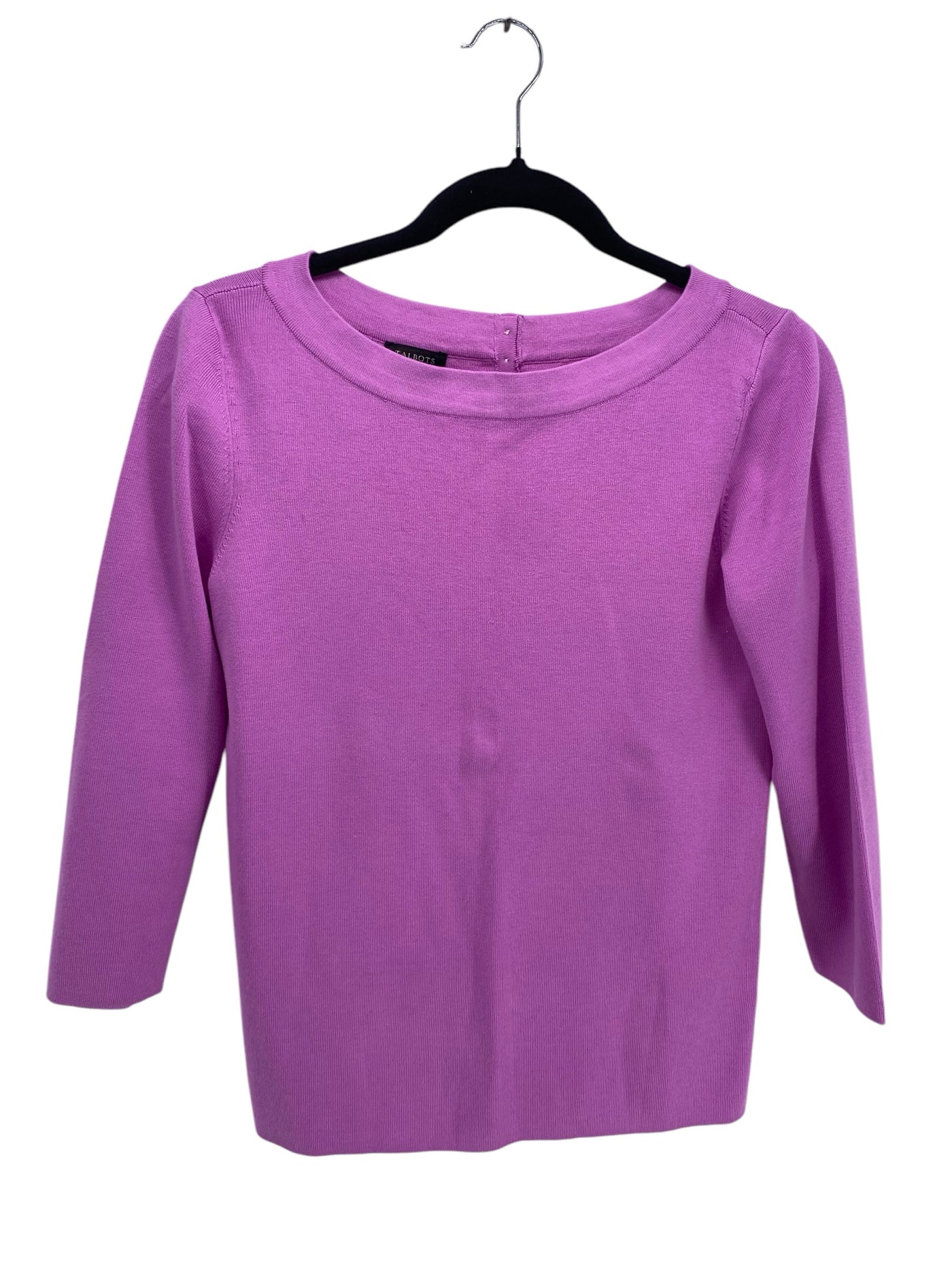 Talbots Misses Size Medium Purple LS Blouse