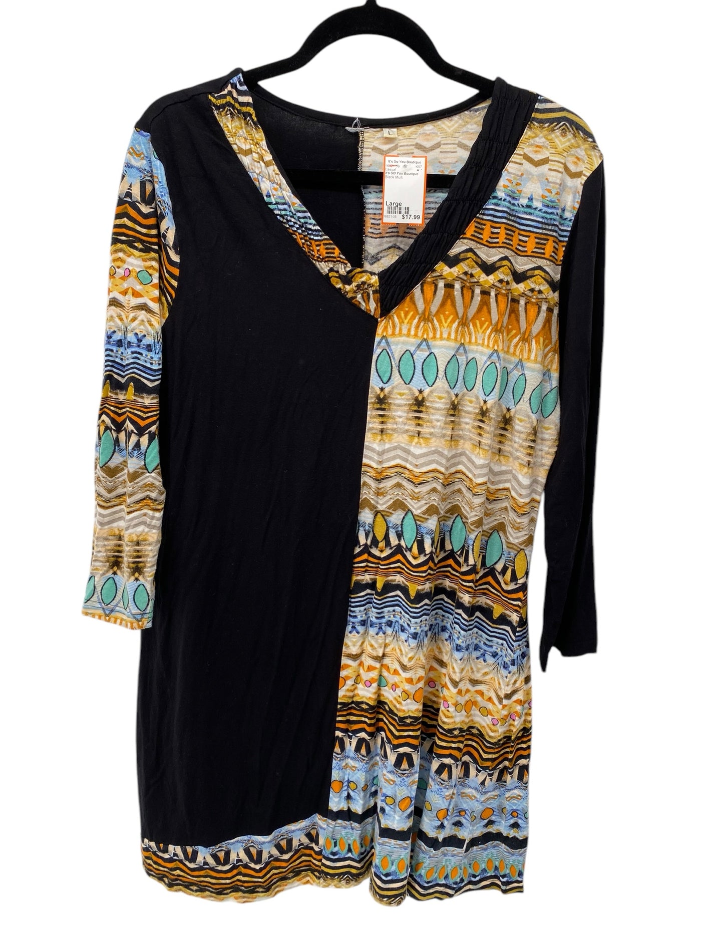 It's SO You Boutique Misses Size Large Black Multi Casual