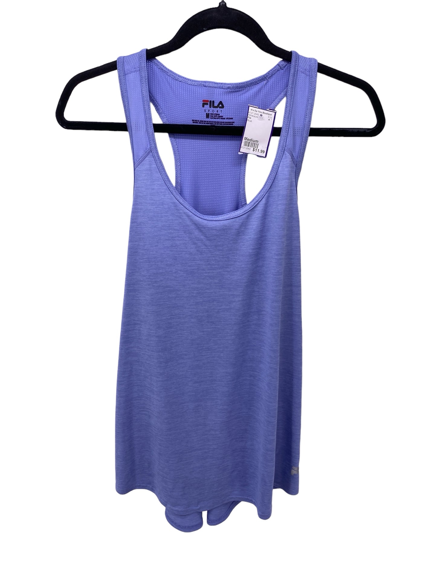 Fila Misses Size Medium Blue Athleisure Tank