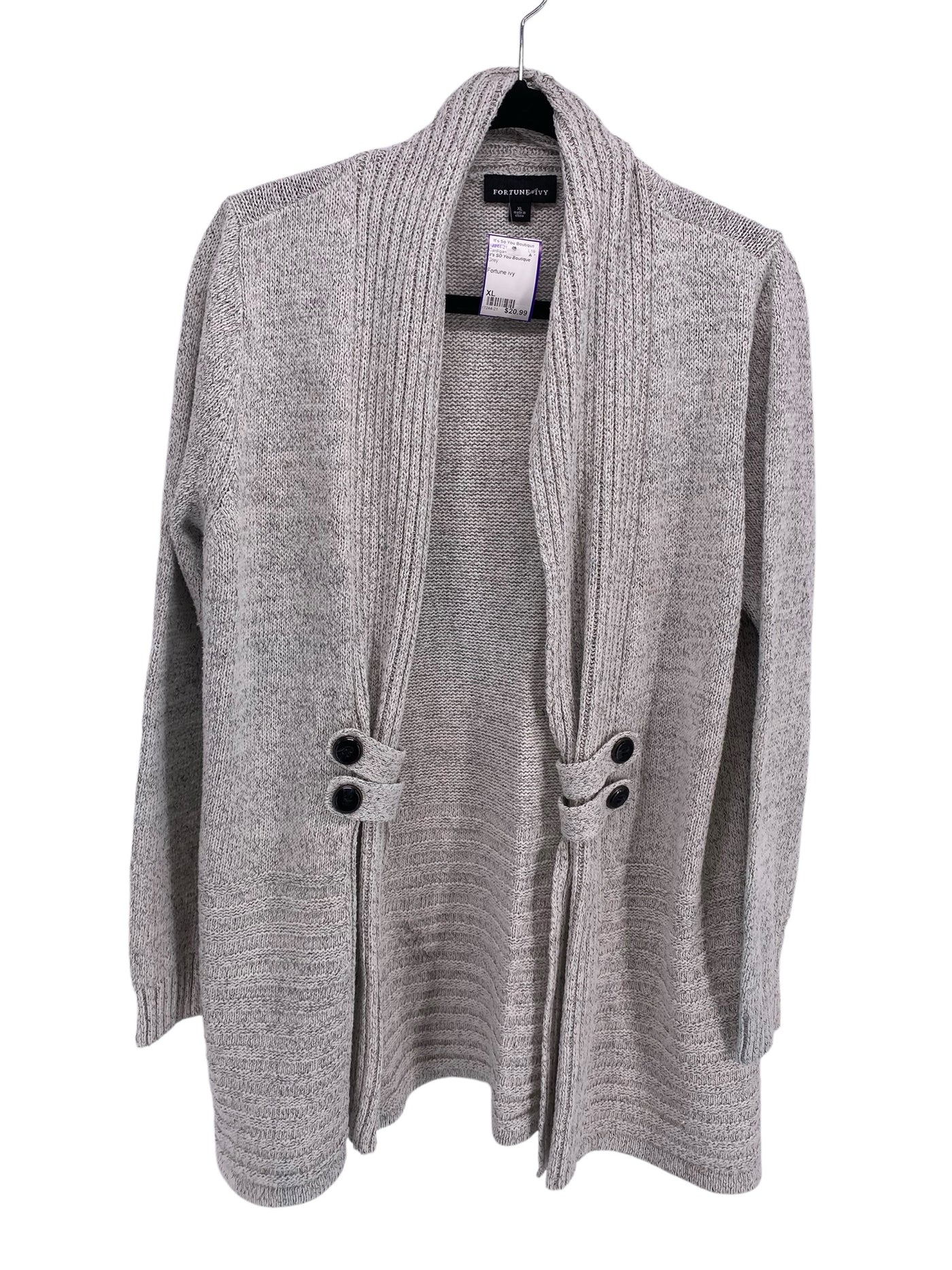 It's SO You Boutique Misses Size XL Grey Cardigan