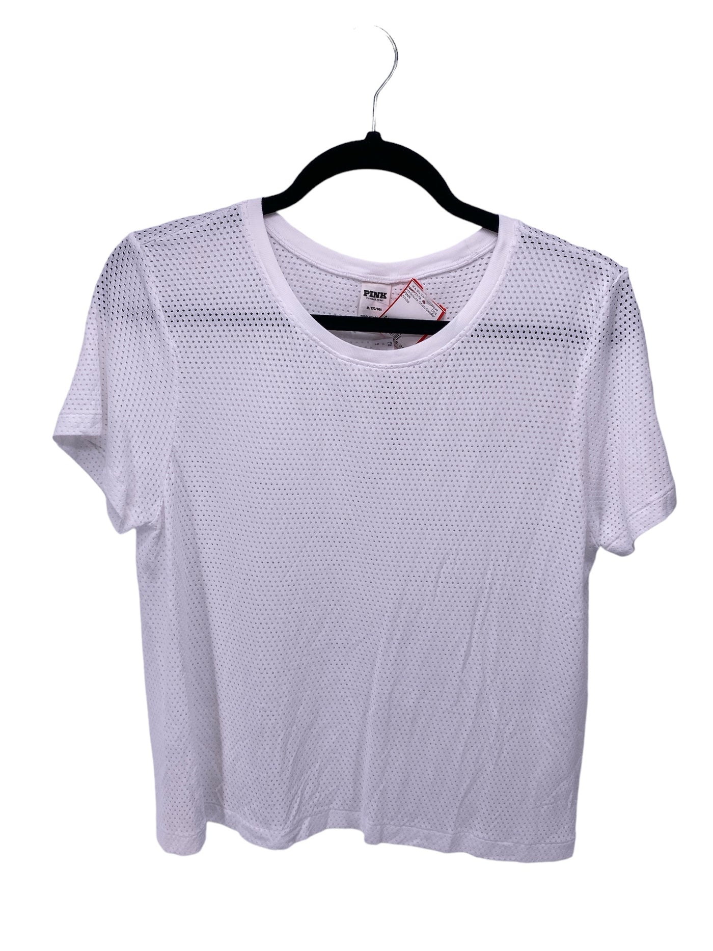 PINK Misses Size Medium White Athleisure Short Sleeve