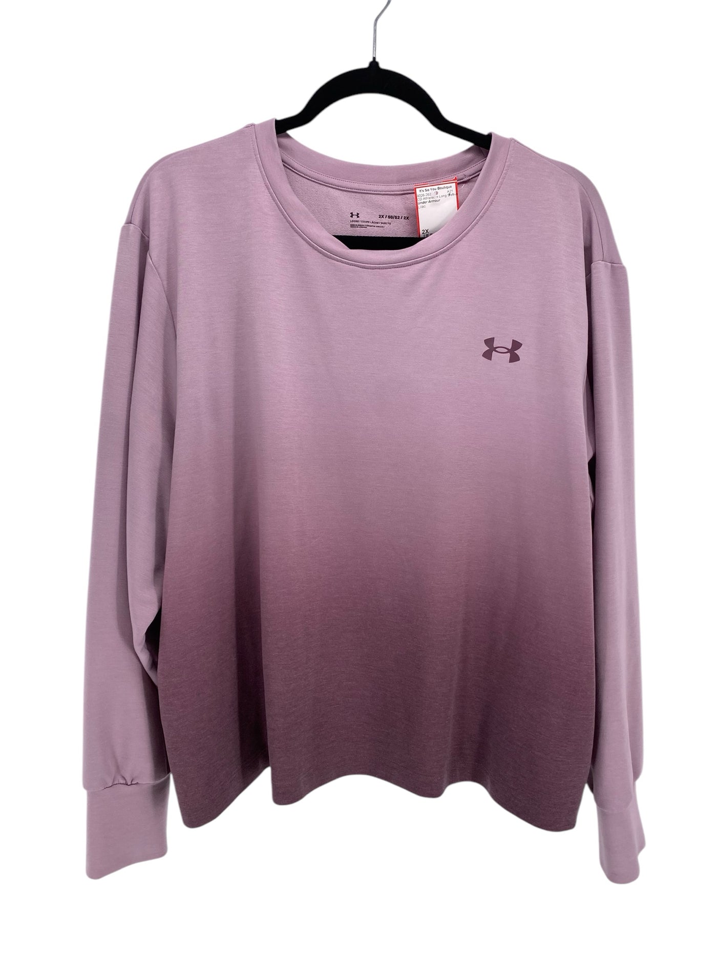 Under Armour Women Size 2X Lilac CD Athleisure Long Sleeve