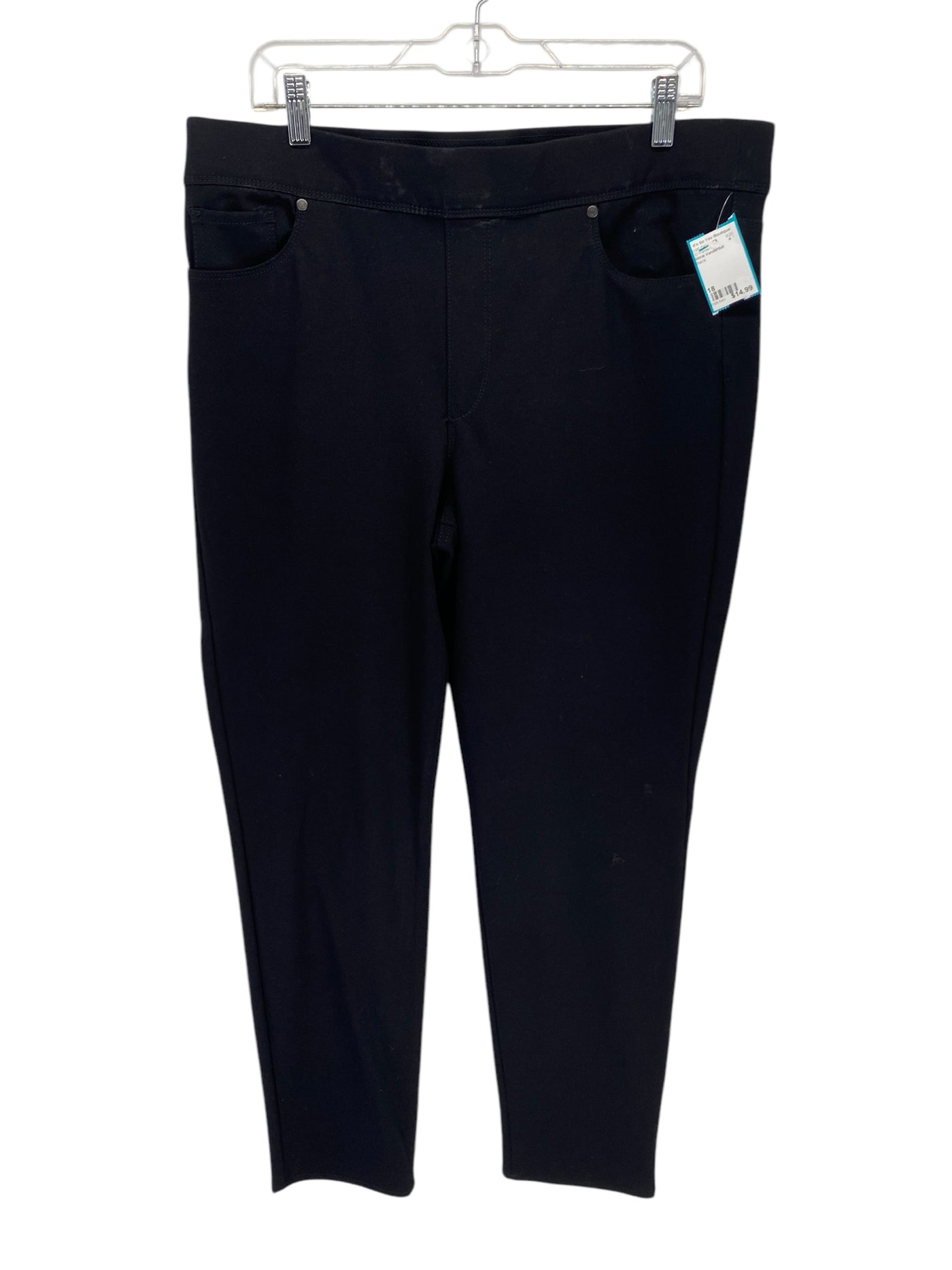 Gloria Vanderbilt Women Size 18 Black CD Pants