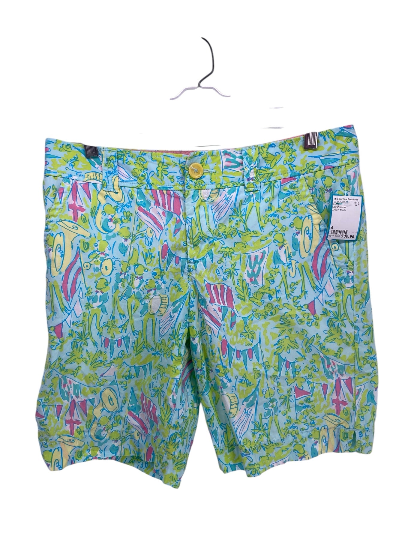 Lilly Pulitzer Misses Size 4 Green Multi Shorts