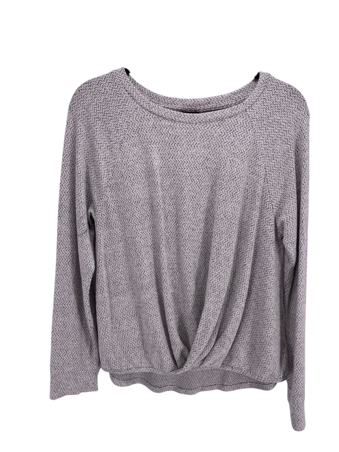 Bobeau Misses Size Medium Grey LS Blouse