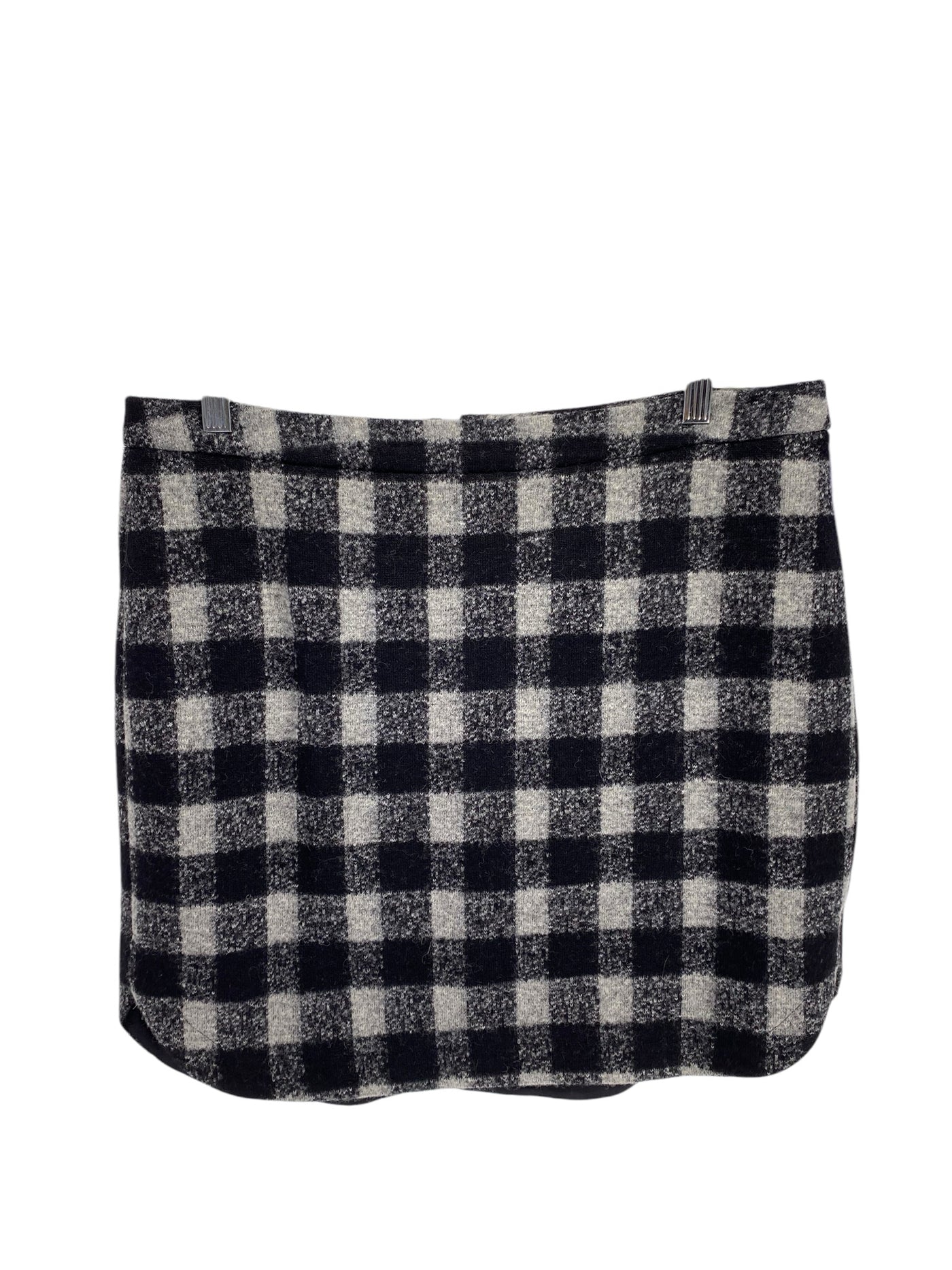 Madewell Misses Size 10 Black Plaid Skirt