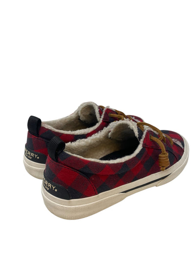 Sperry Women Size 6 Red Plaid Flats