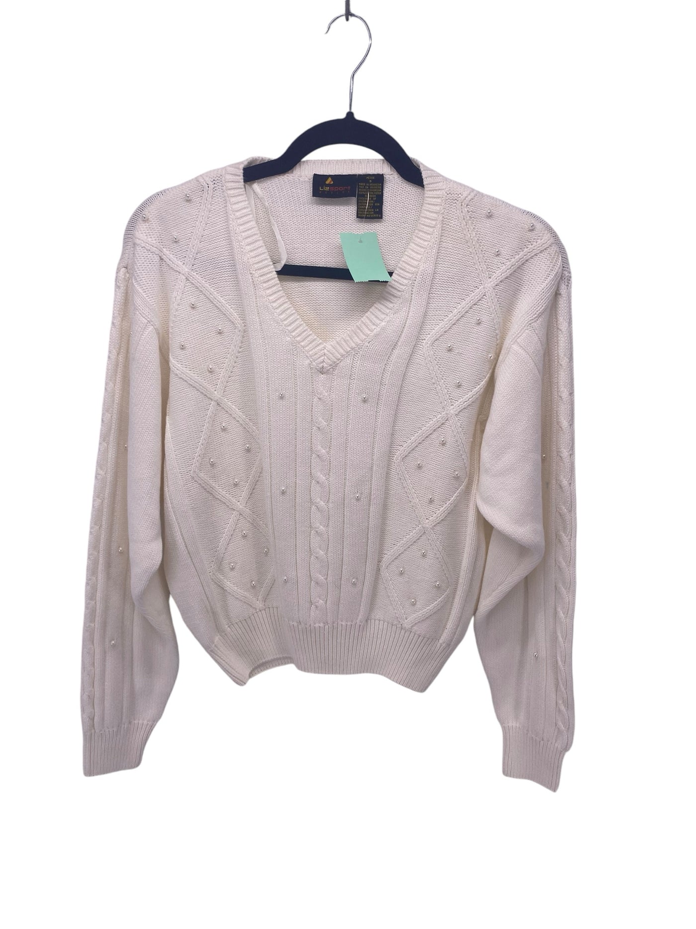 Liz Claiborne Misses Size Small Petite Cream Sweater