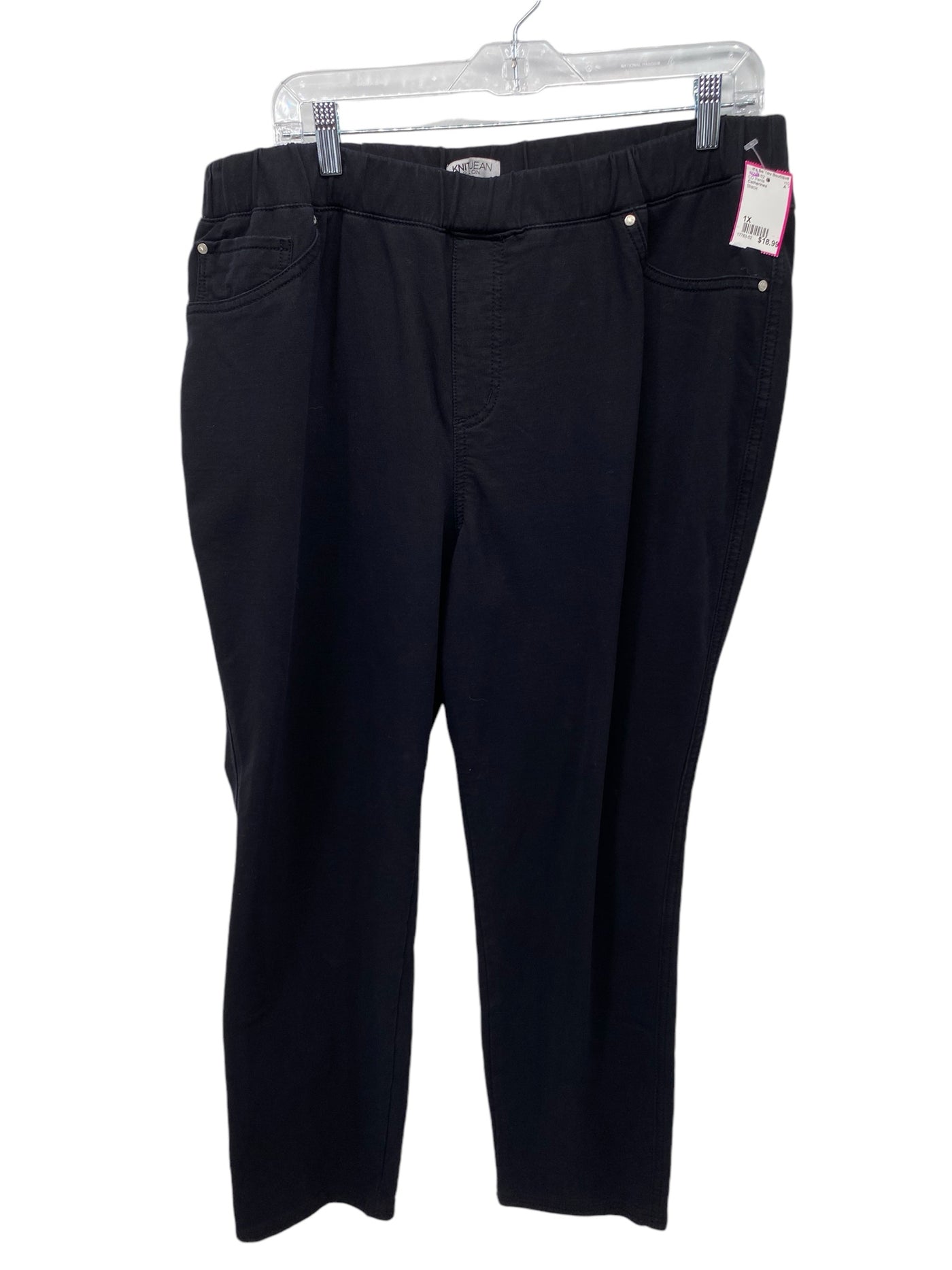 Catherines Women Size 1X Black CD Pants