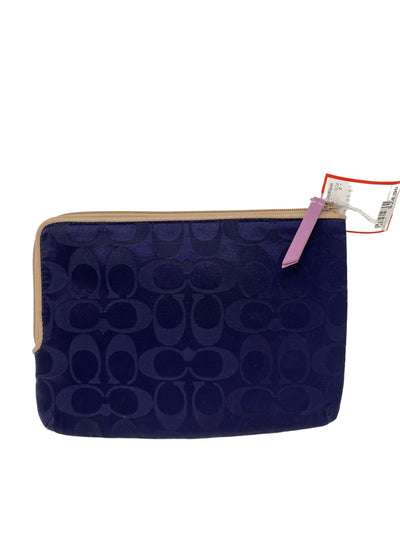 Coach Navy Print Clutch