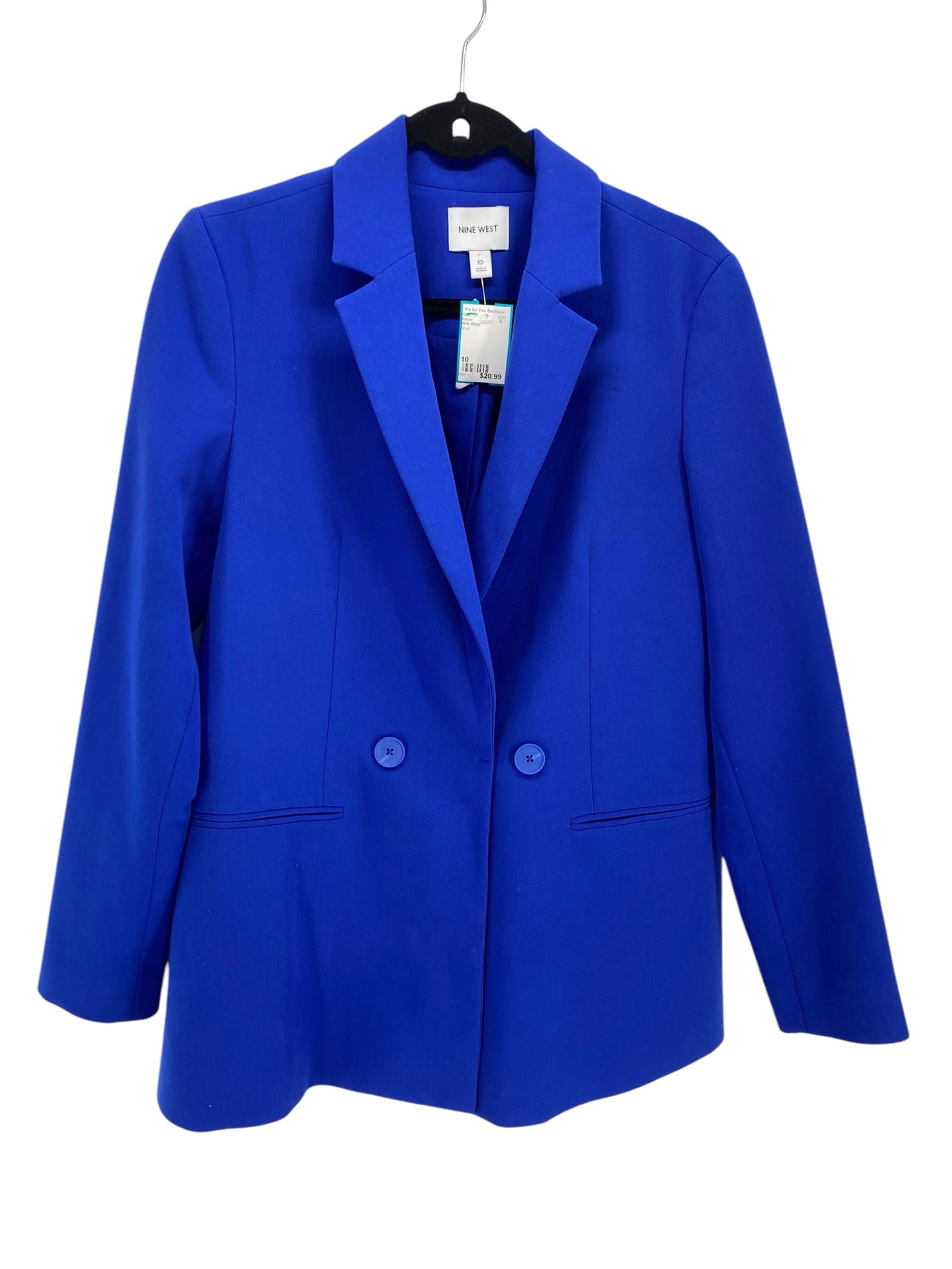 Nine West Misses Size 10 Blue Blazer