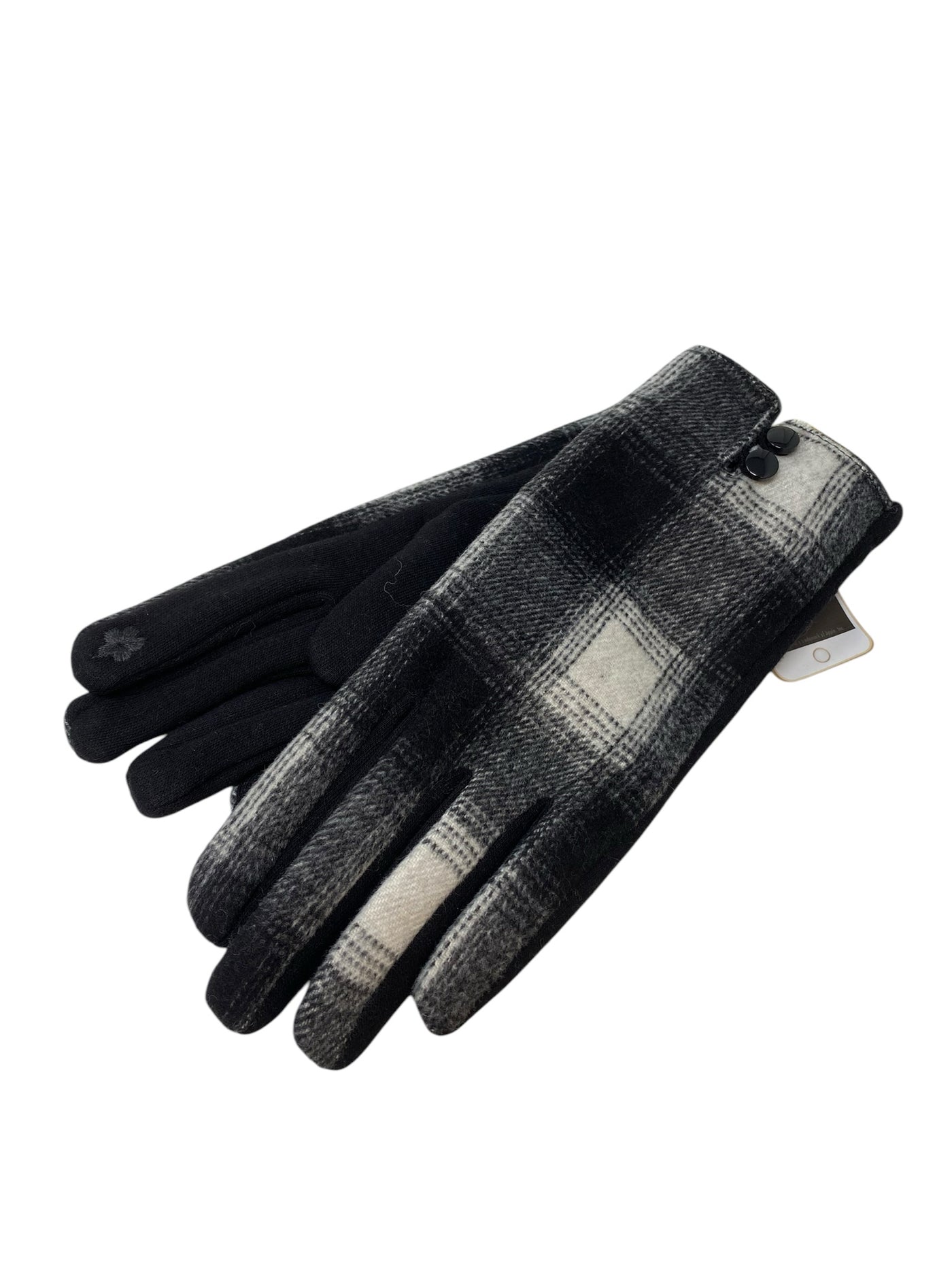 It's SO You Boutique Black Plaid Gloves