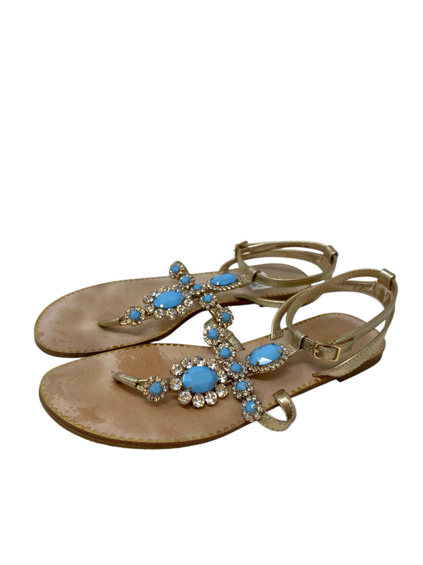 Lilly Pulitzer Women Size 8 Gold Multi Sandals