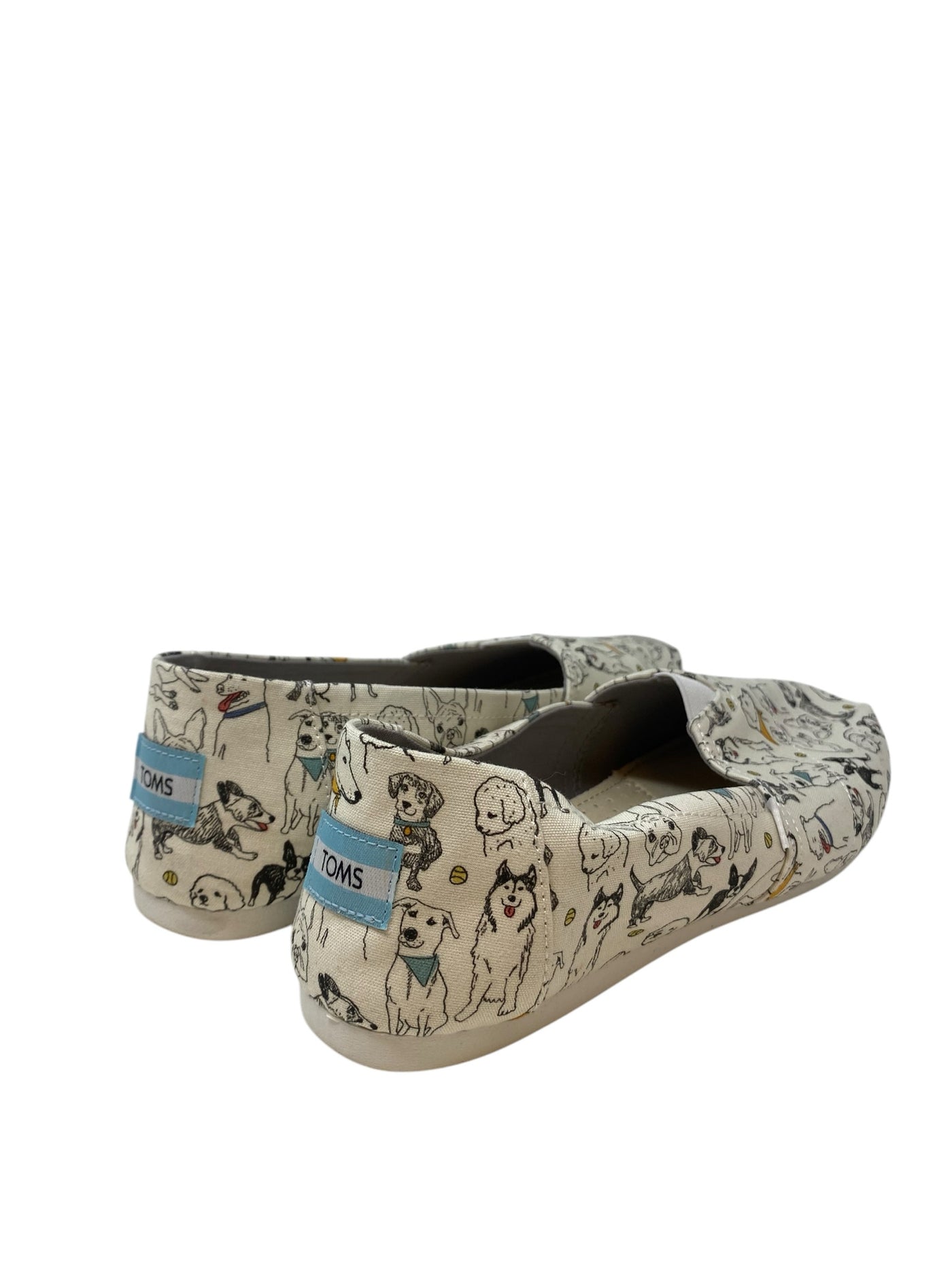 Toms Women Size 9.5 Cream Print Flats