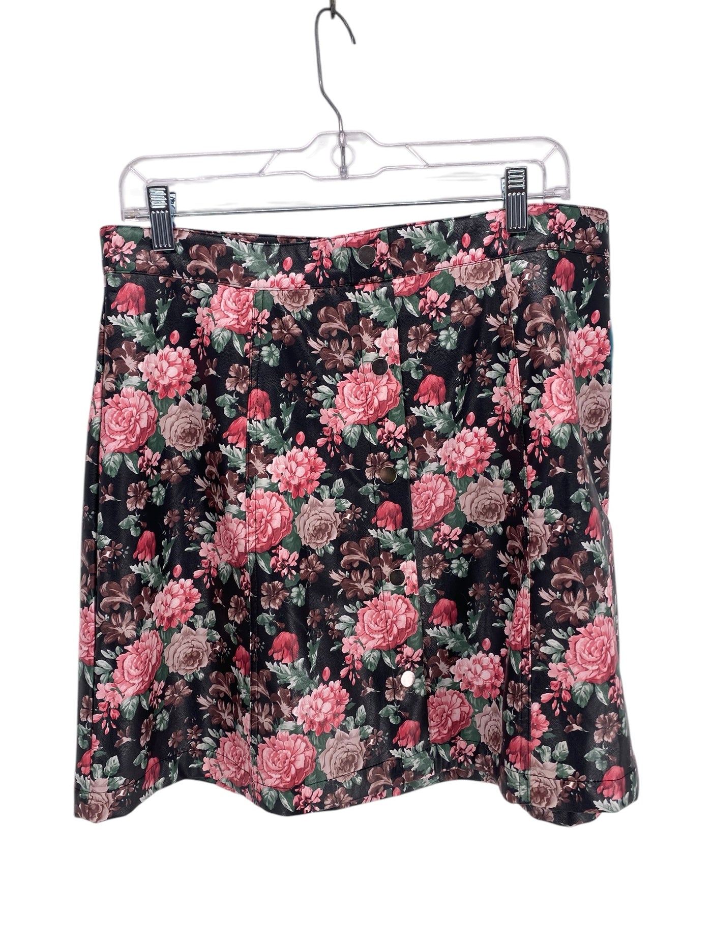 It's SO You Boutique Misses Size 14 Black Floral Skirt