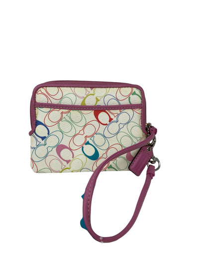 Coach Cream Multi Wristlet