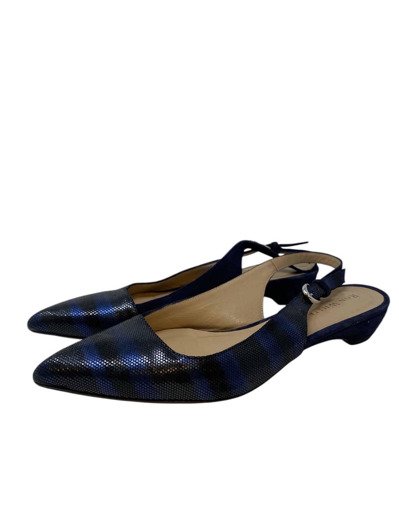 It's SO You Boutique Women Size 39 Navy Print Heels