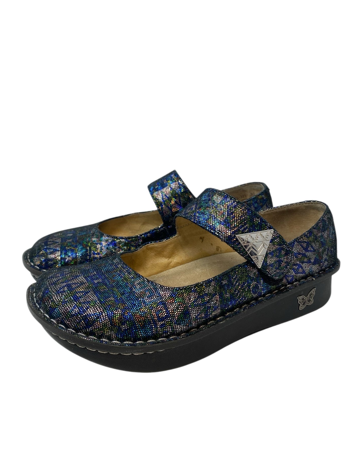 Alegria Women Size 39 Black Multi Flats