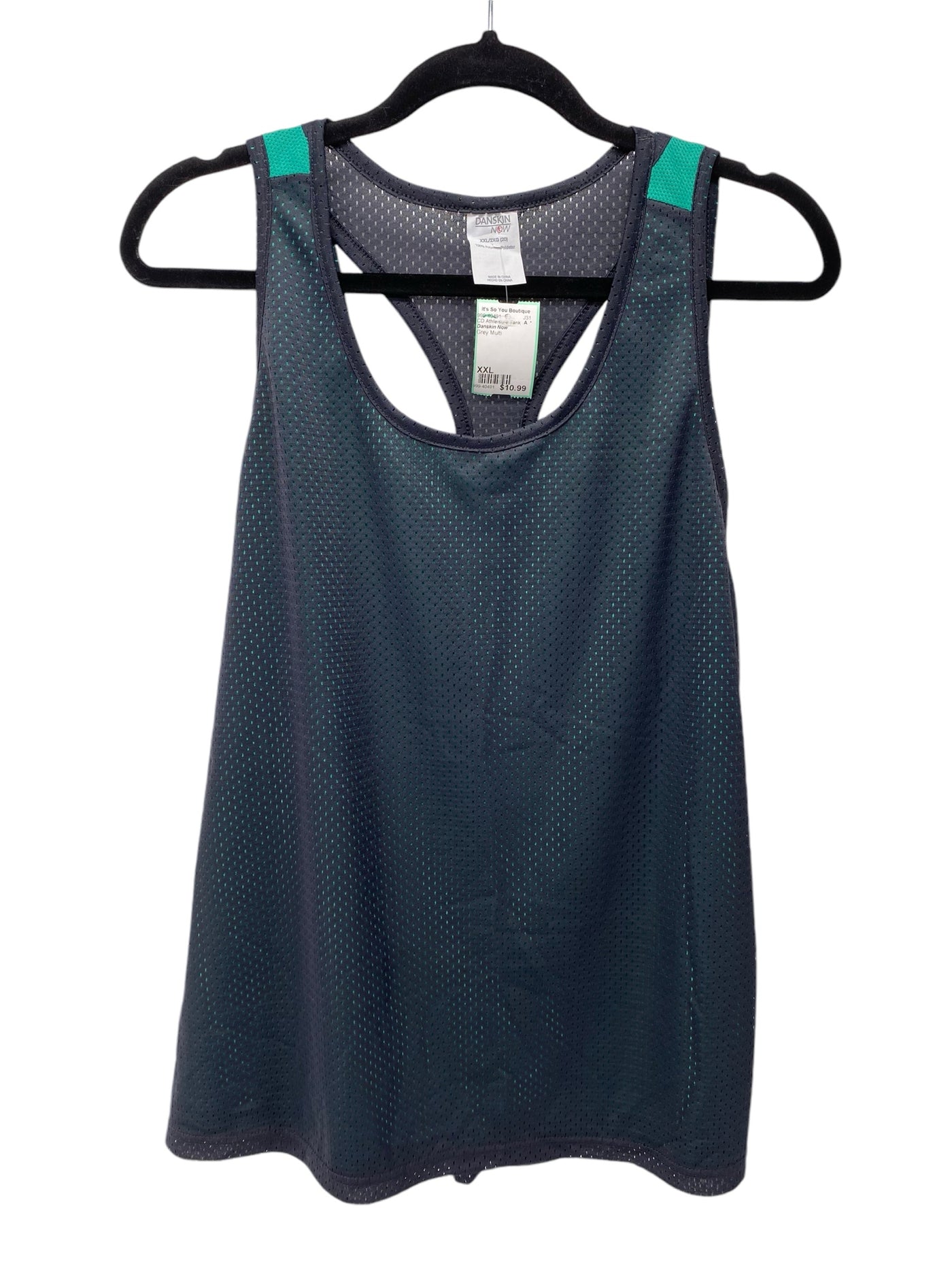 Danskin Now Women Size XXL Grey Multi CD Athleisure Tank