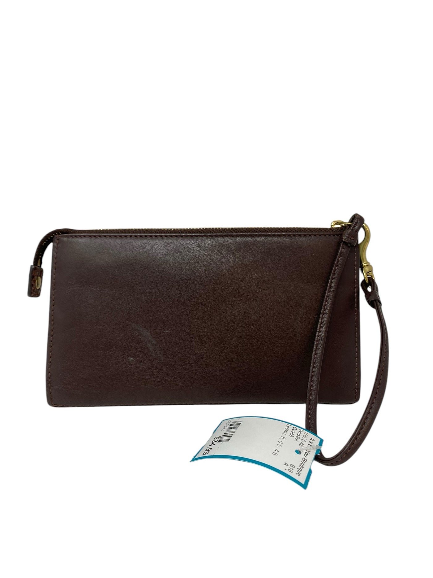 Coach Brown Wristlet