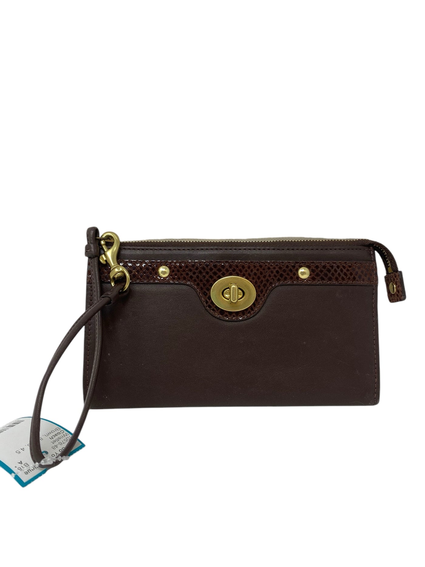 Coach Brown Wristlet