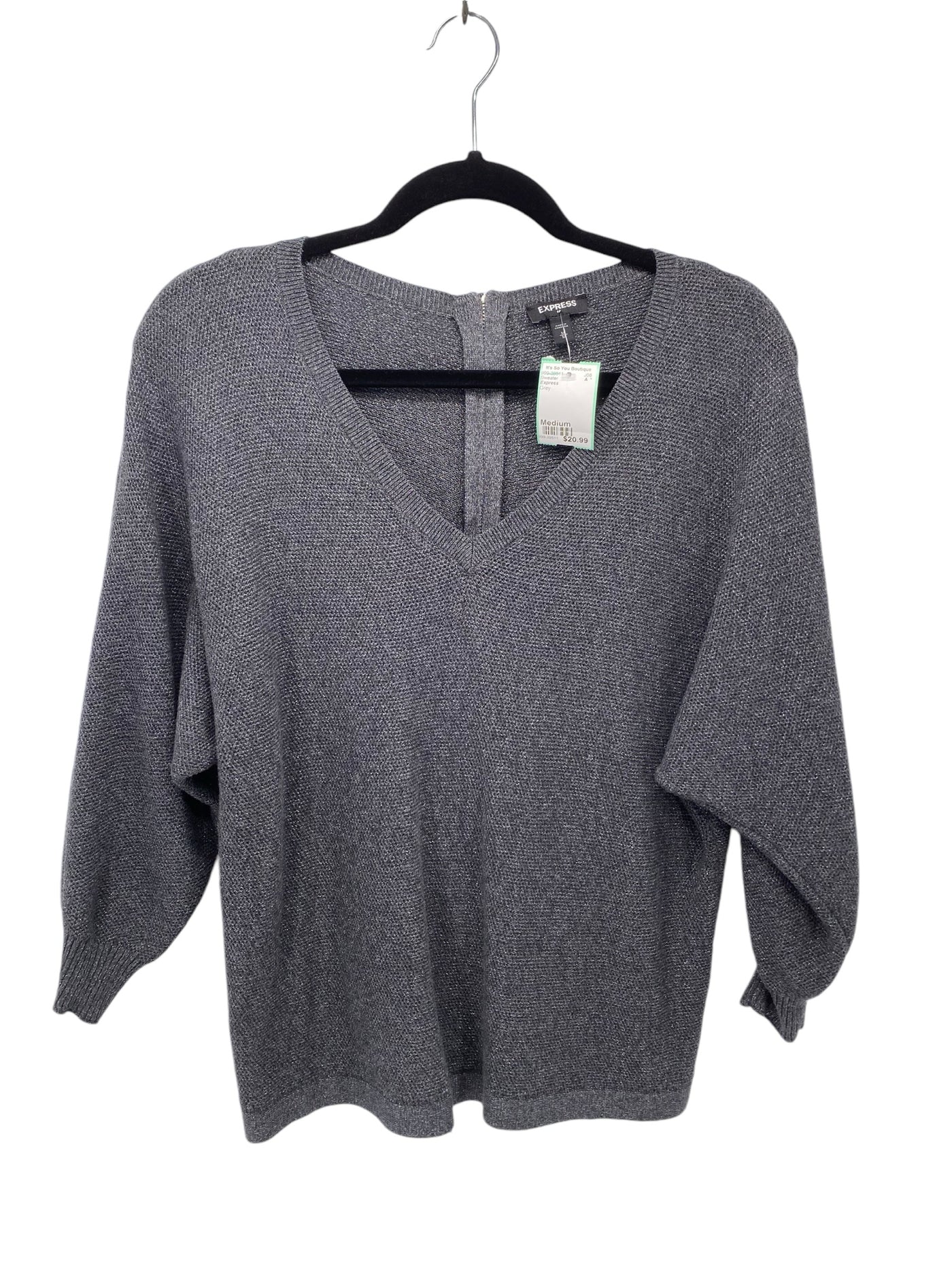 Express Misses Size Medium Grey Sweater