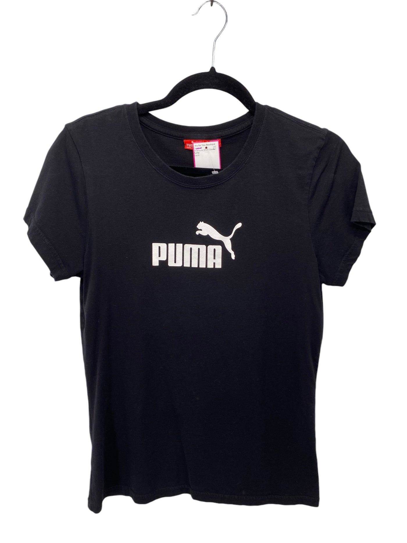 Puma Misses Size XL Black Athleisure Short Sleeve