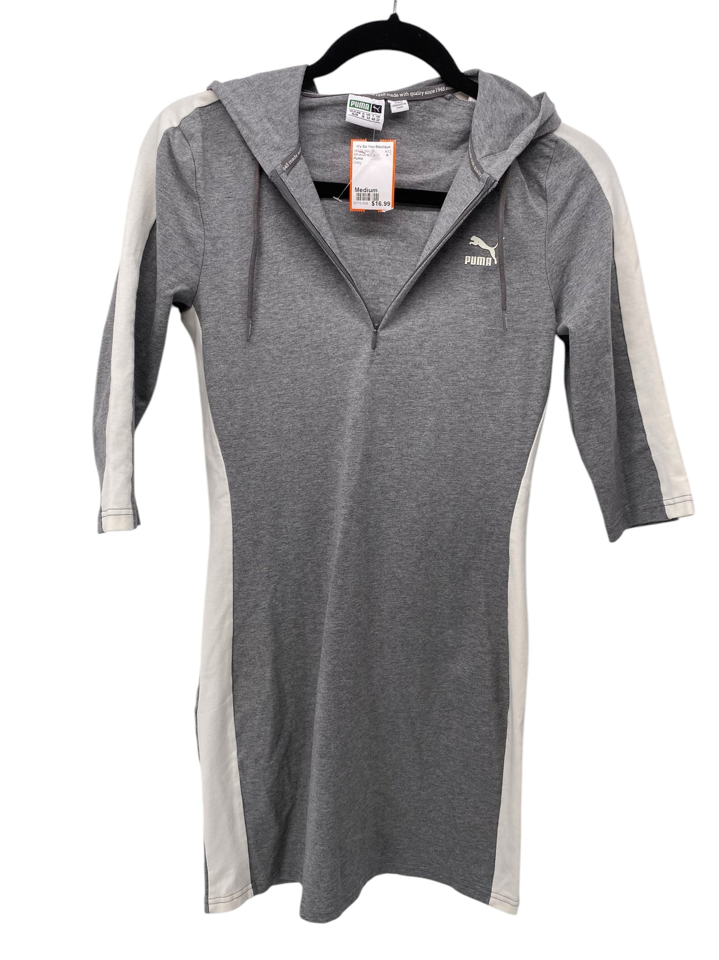 Puma Misses Size Medium Grey Athleisure Dress