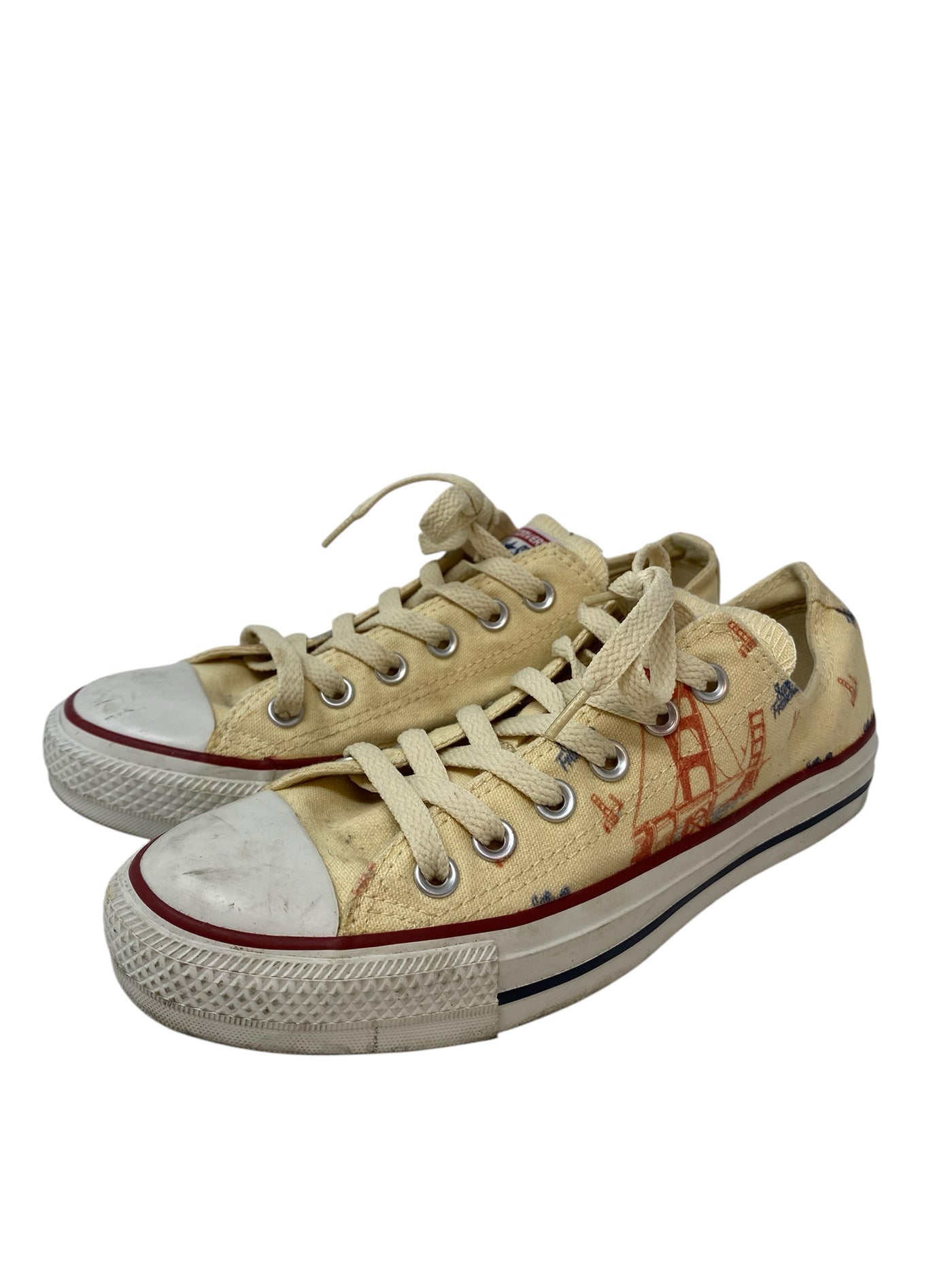 Converse Women Size 7.5 Cream Multi Flats