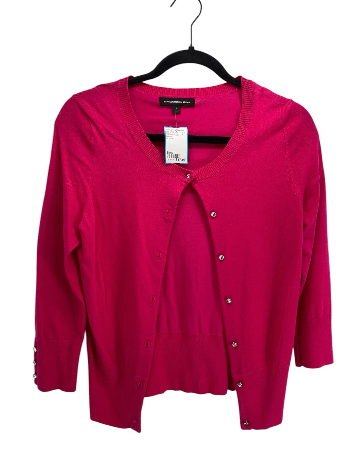 Express Misses Size Small Hot pink 3/4 Blouse