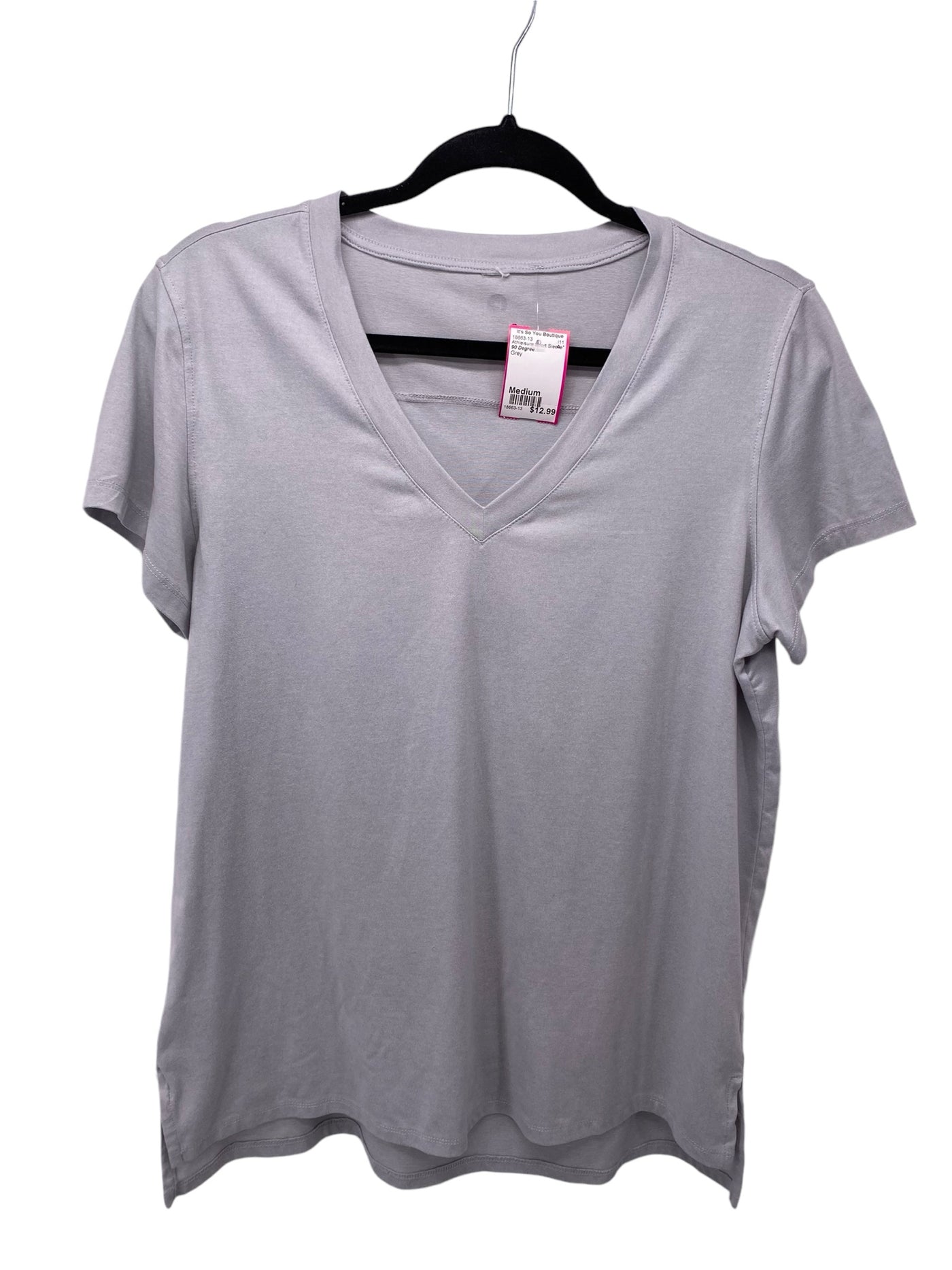 90 Degree Misses Size Medium Grey Athleisure Short Sleeve