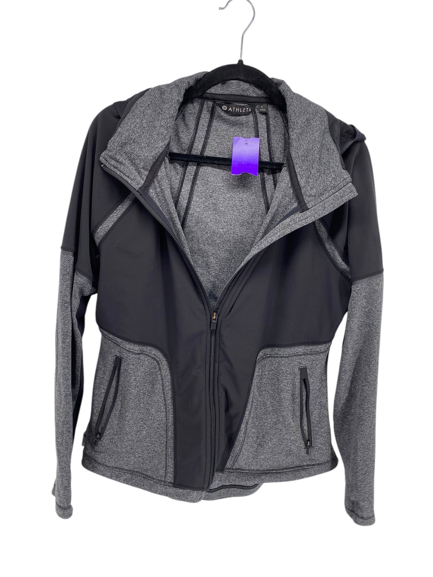 Athleta Misses Size Large Grey Print Athleisure Jacket