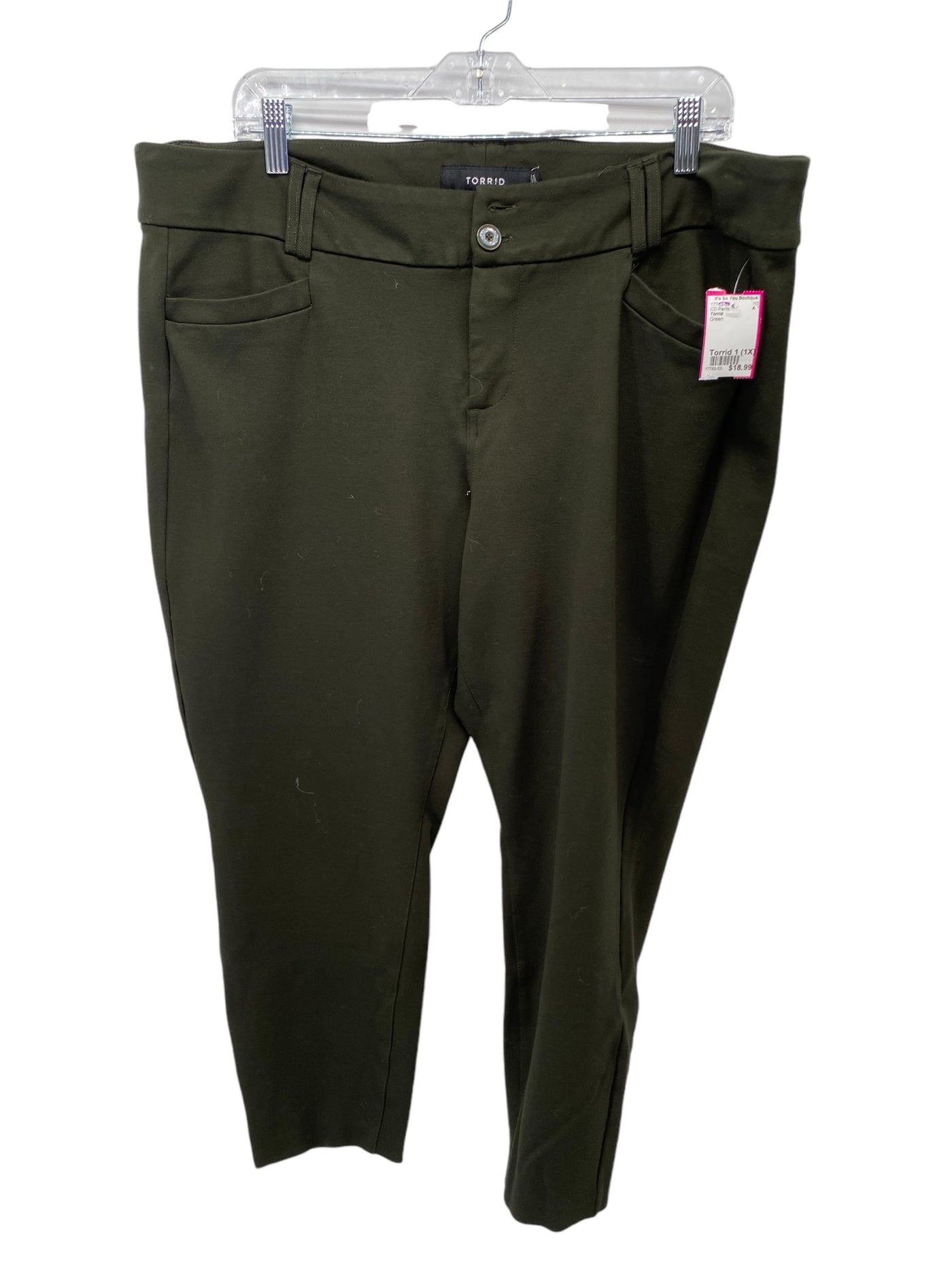 Torrid Women Size Torrid 1 (1X) Green CD Pants