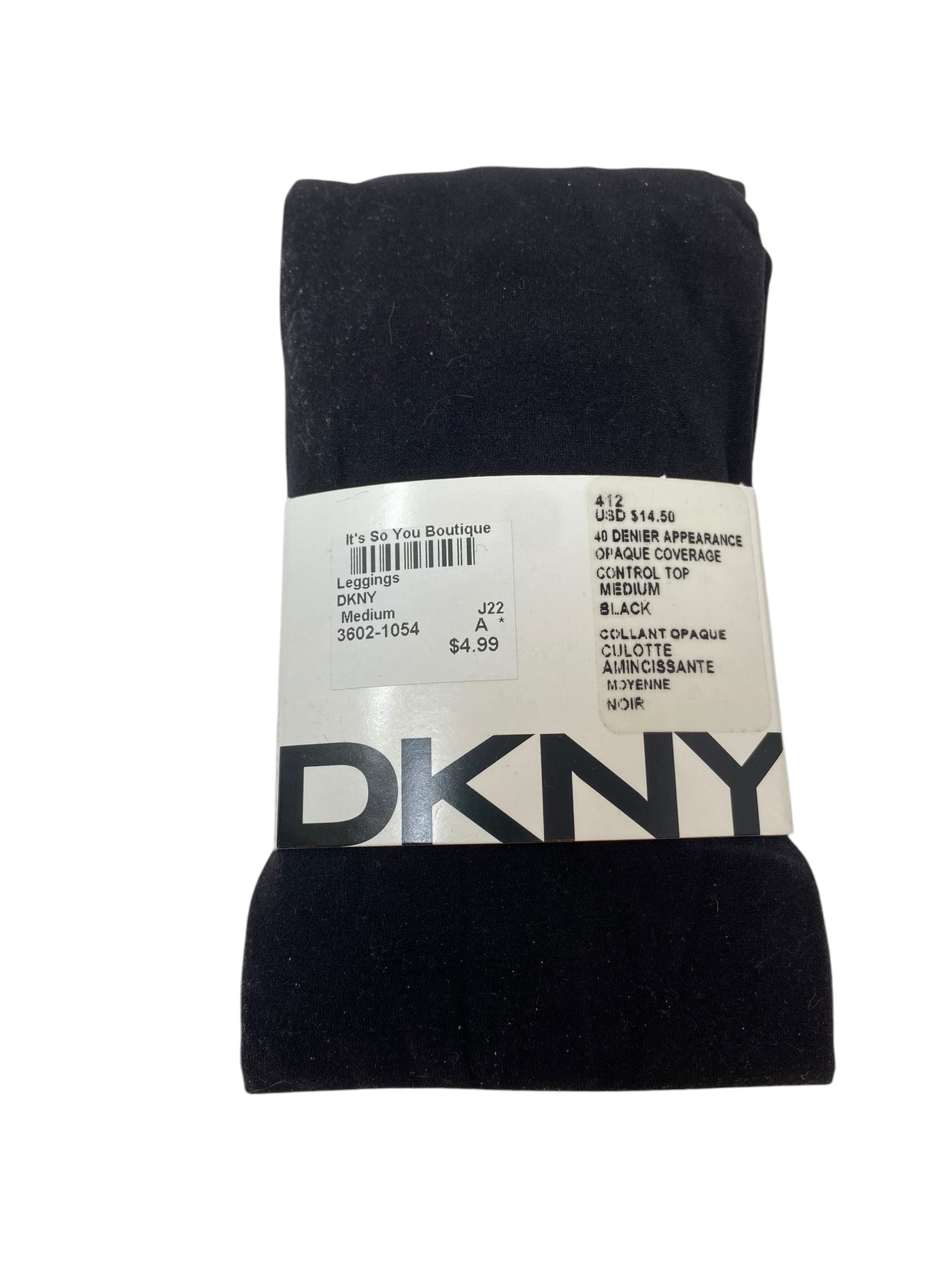 DKNY Misses Size Medium Black Leggings