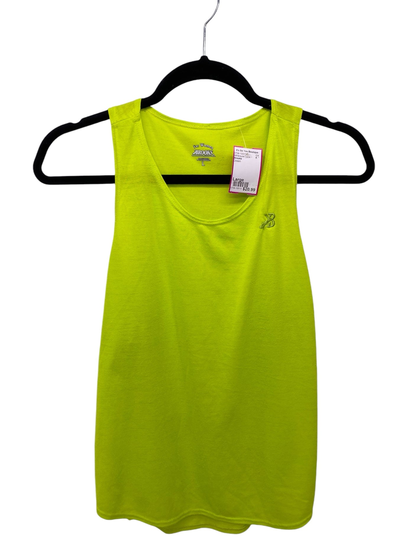 Brooks Misses Size Large Green Athleisure Tank