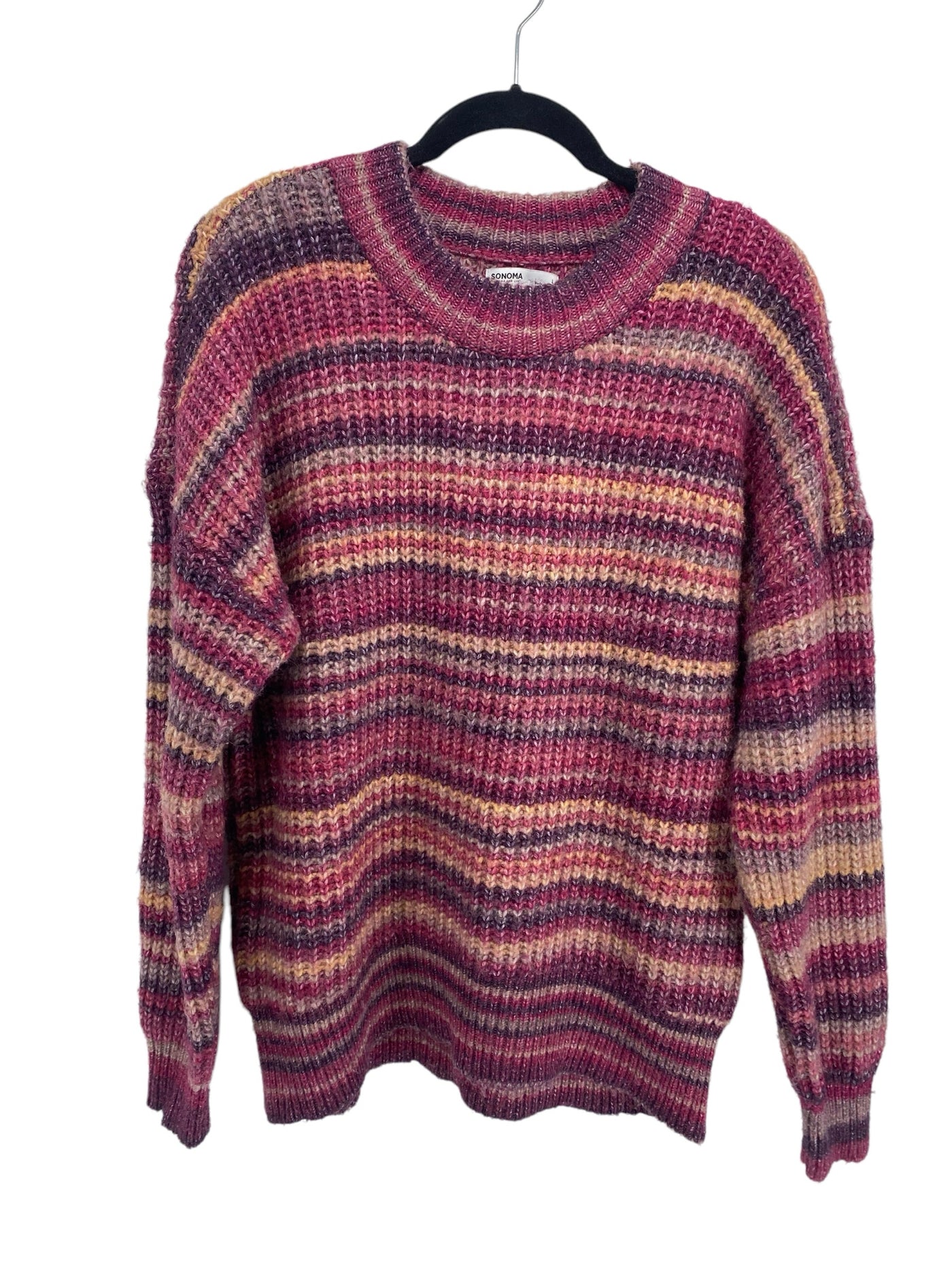 Sonoma Misses Size Large Purple Print Sweater