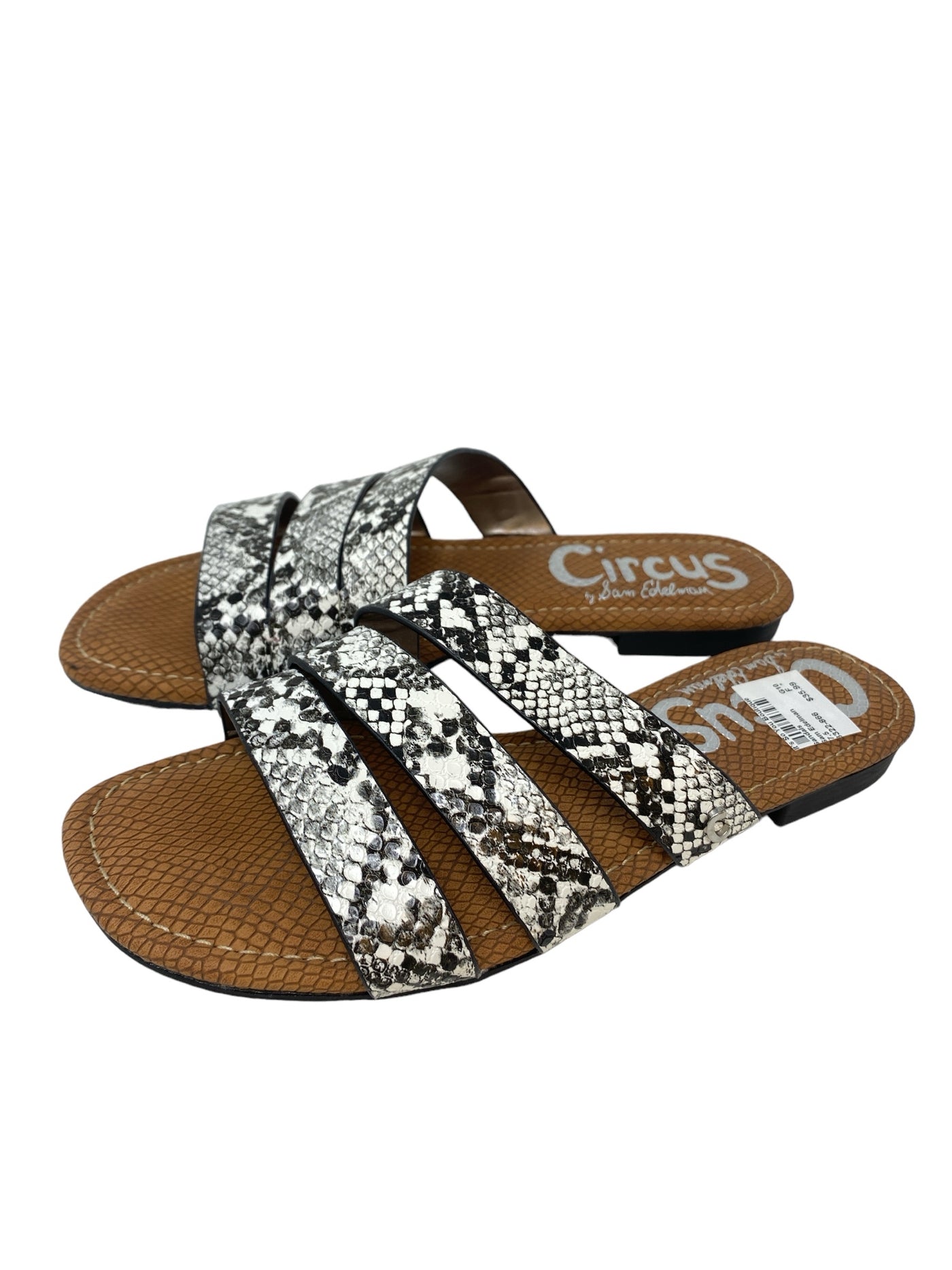 Sam Edelman Women Size 7.5 White Print Sandals