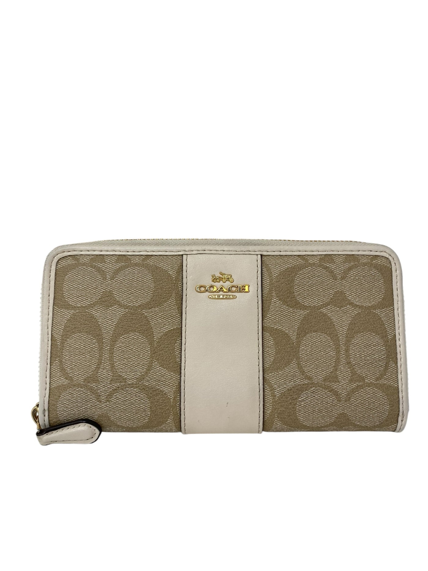 Coach Beige Print Wallet