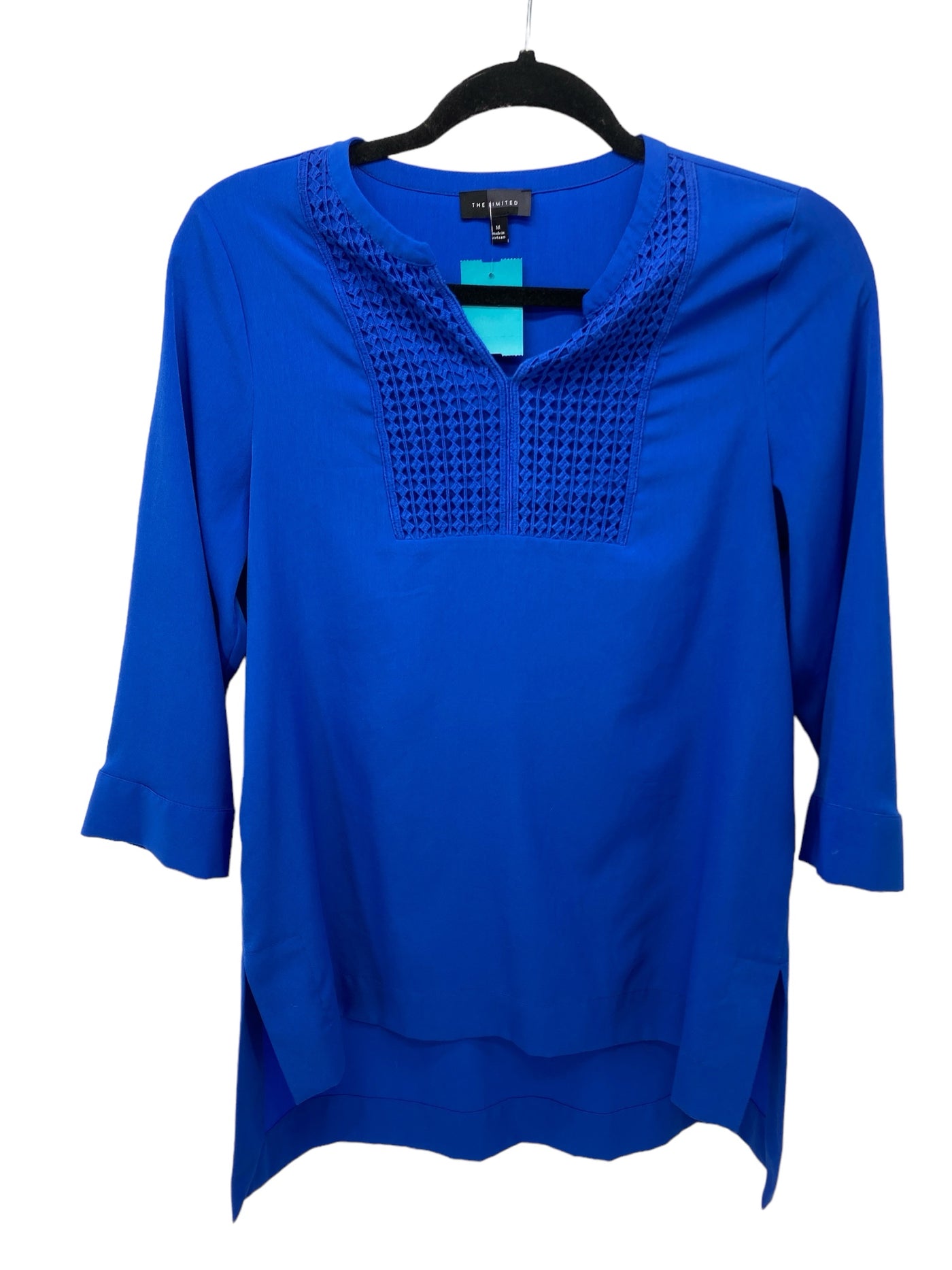 Limited Misses Size Medium Blue 3/4 Blouse