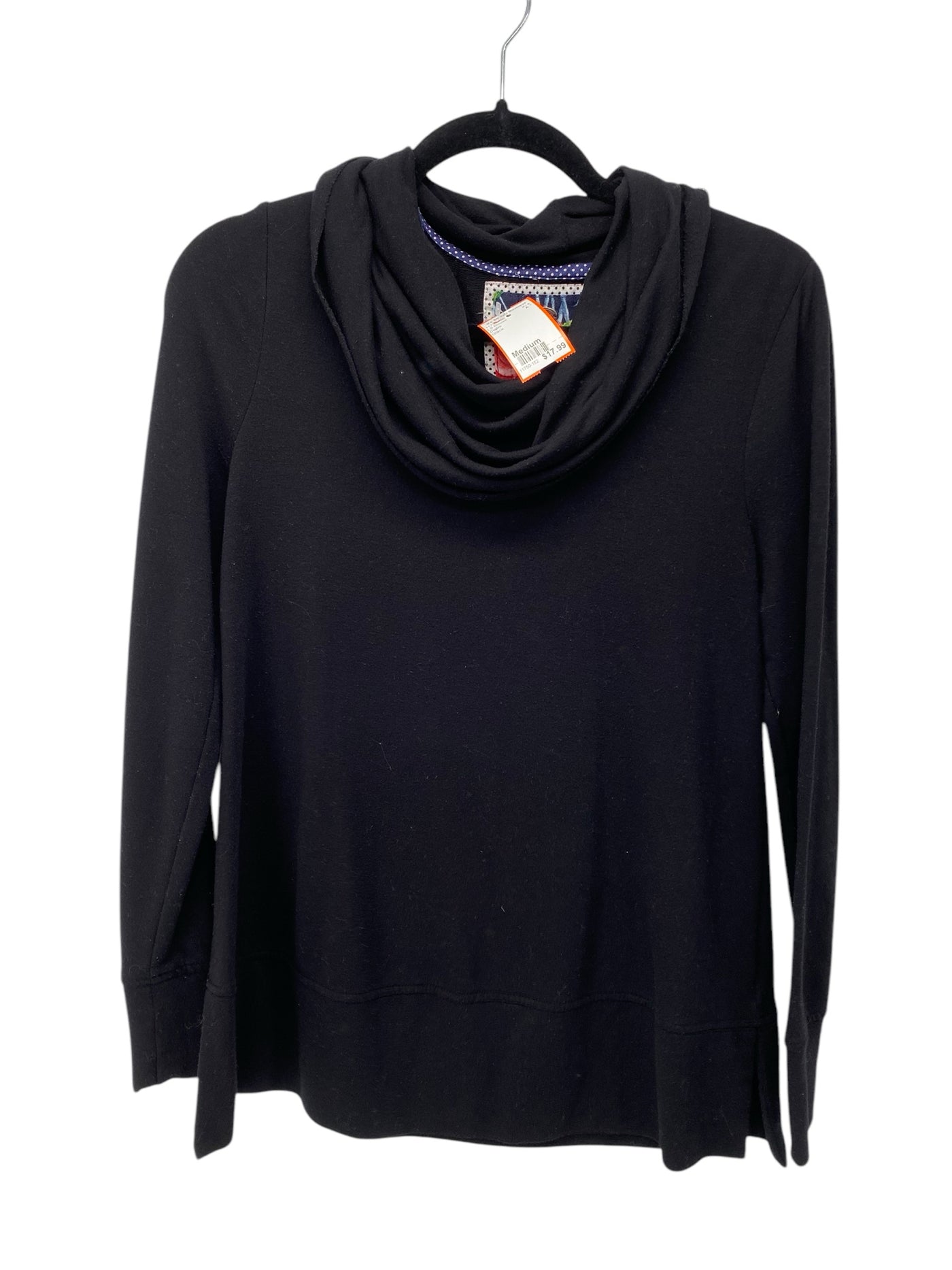 Cupio Misses Size Medium Black LS Blouse