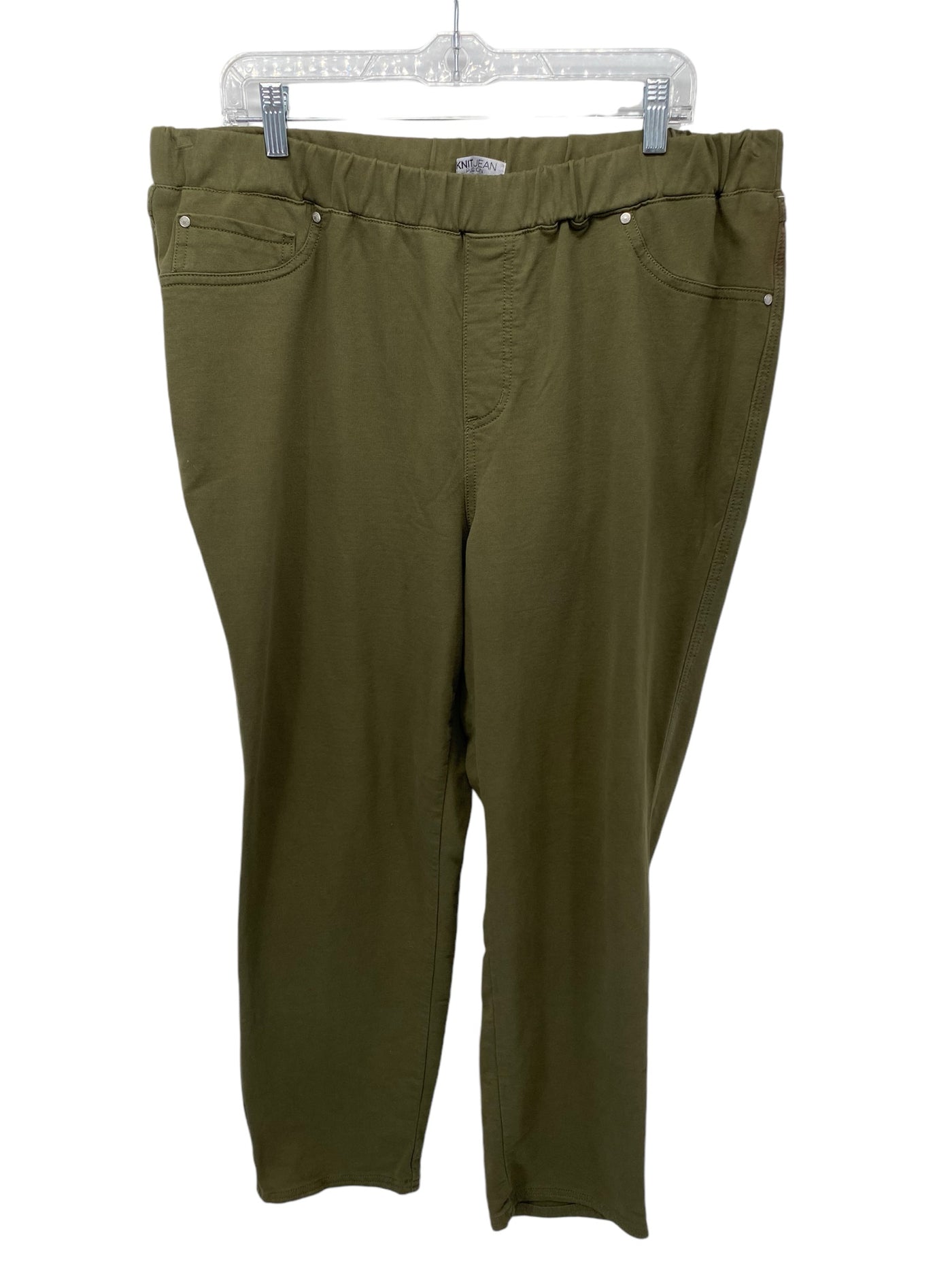 Catherines Women Size 1X Green CD Pants