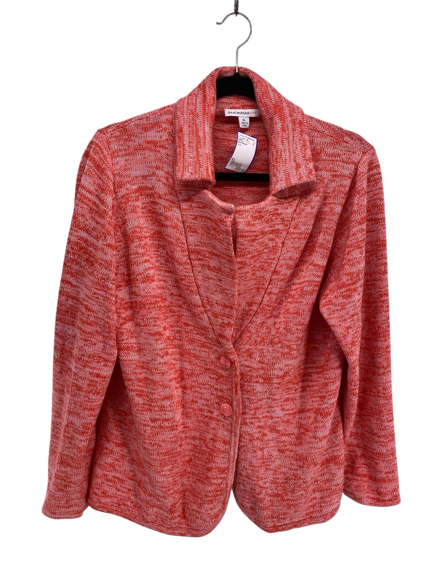 Isaac Mizrahi Misses Size XL Coral Cardigan