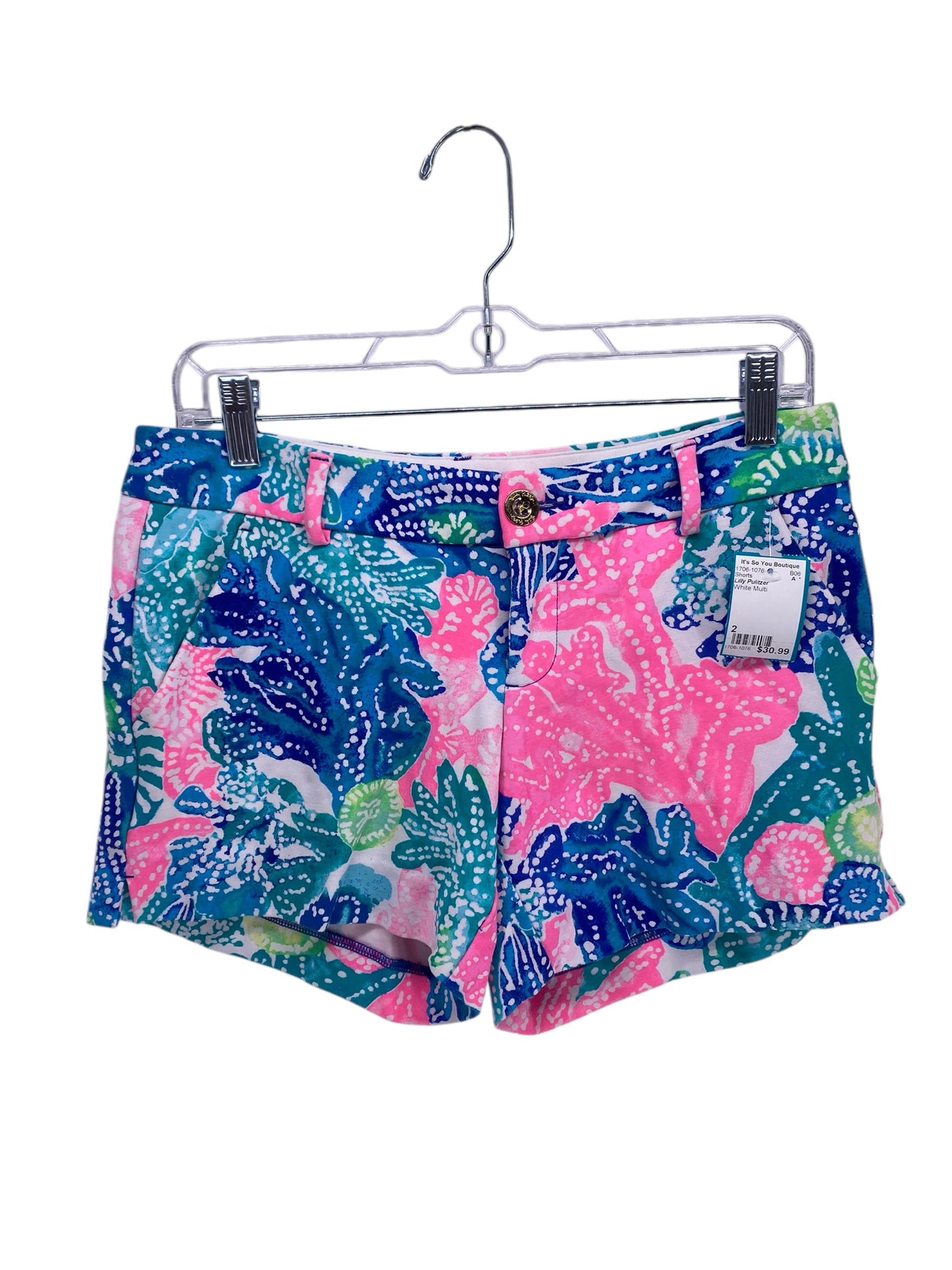 Lilly Pulitzer Misses Size 2 White Multi Shorts