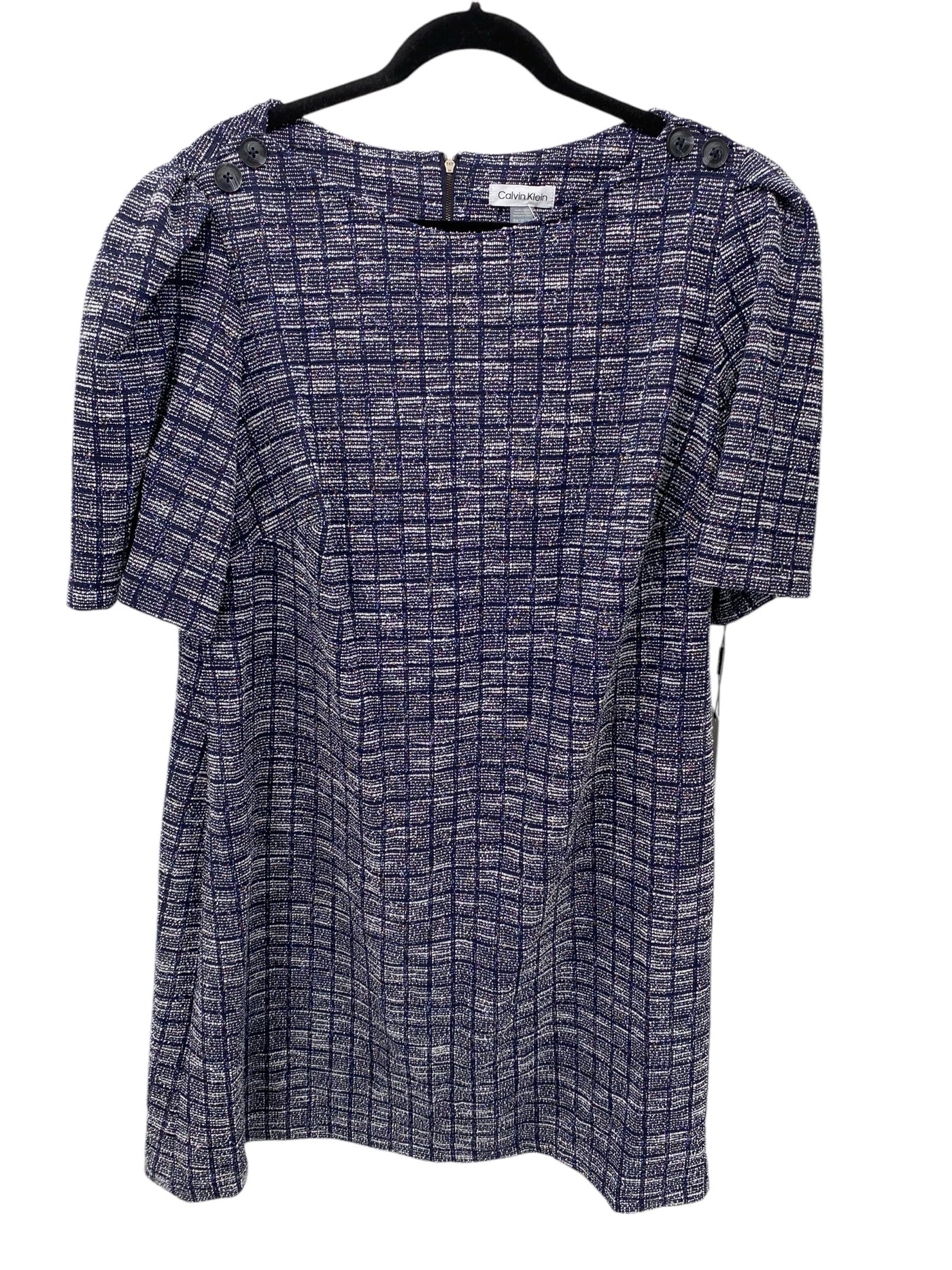 Calvin Klein Women Size 18W Navy Print CD Career