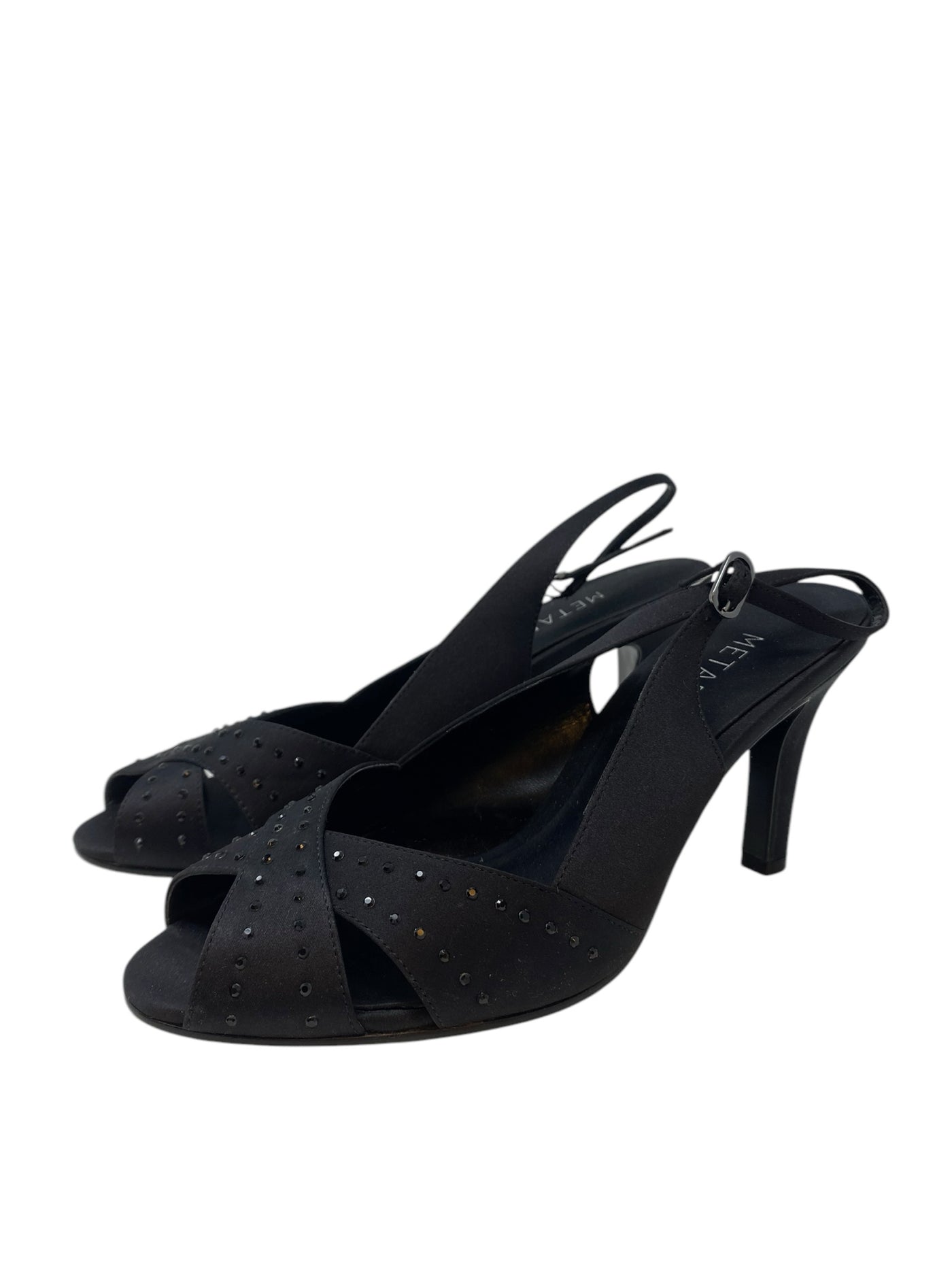 Metaphor Women Size 7.5 Black Heels