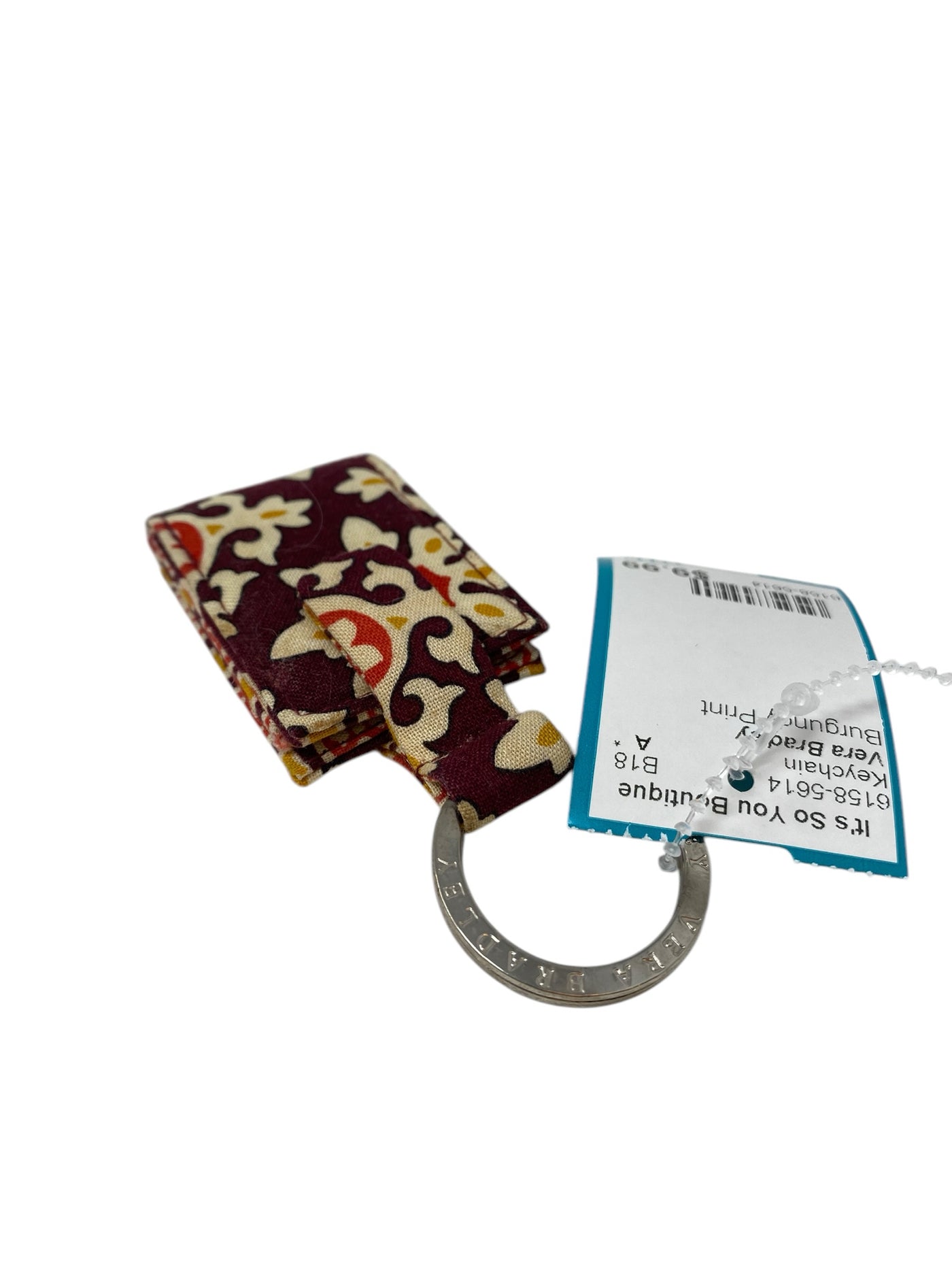 Vera Bradley Burgundy Print Keychain